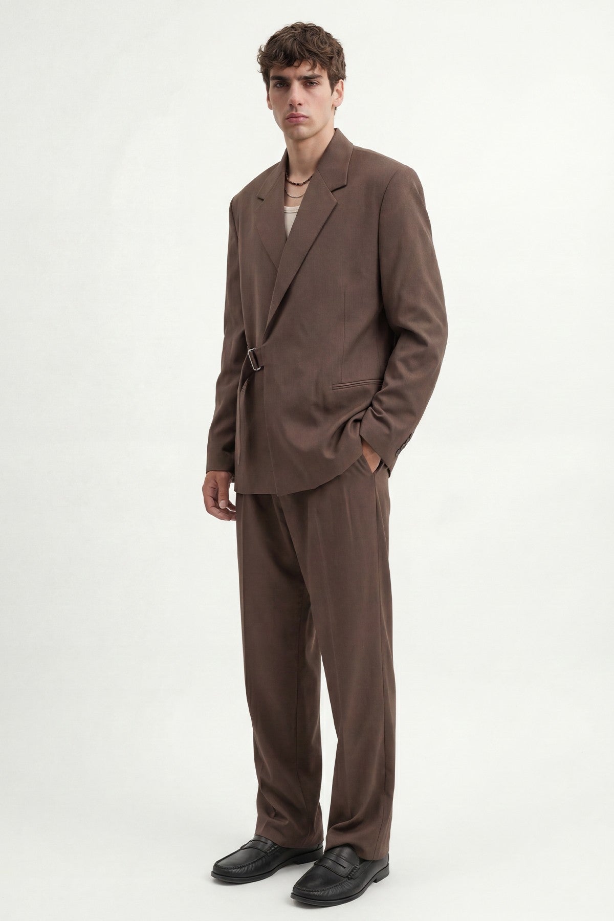 Relax Fit Kuşaklı Blazer Ceket