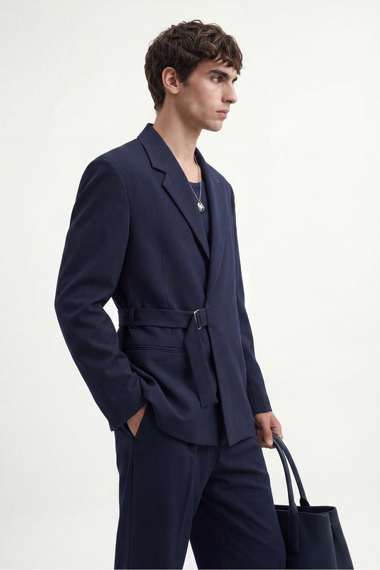 Relax Fit Kuşaklı Blazer Ceket