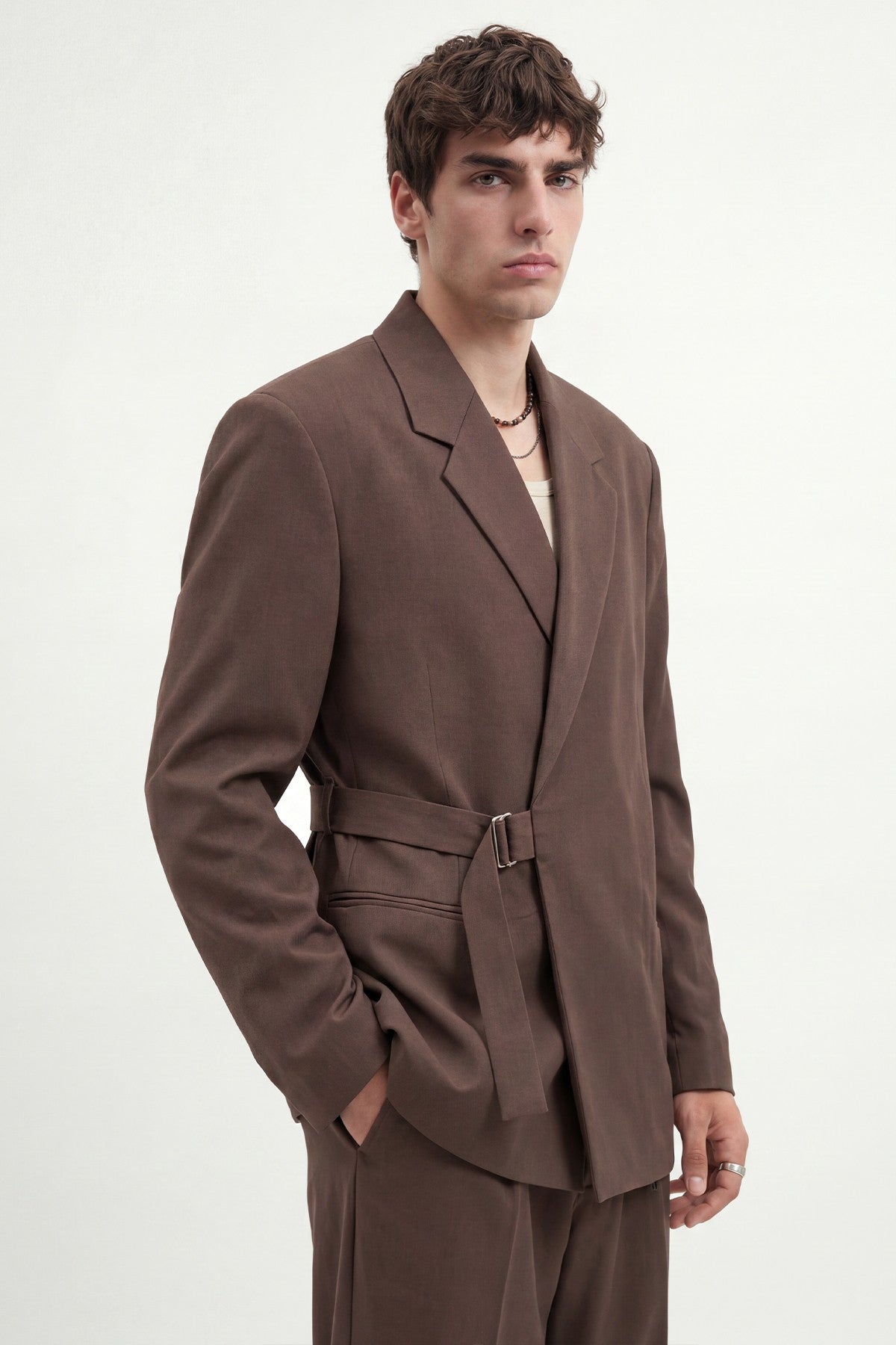 Relax Fit Kuşaklı Blazer Ceket