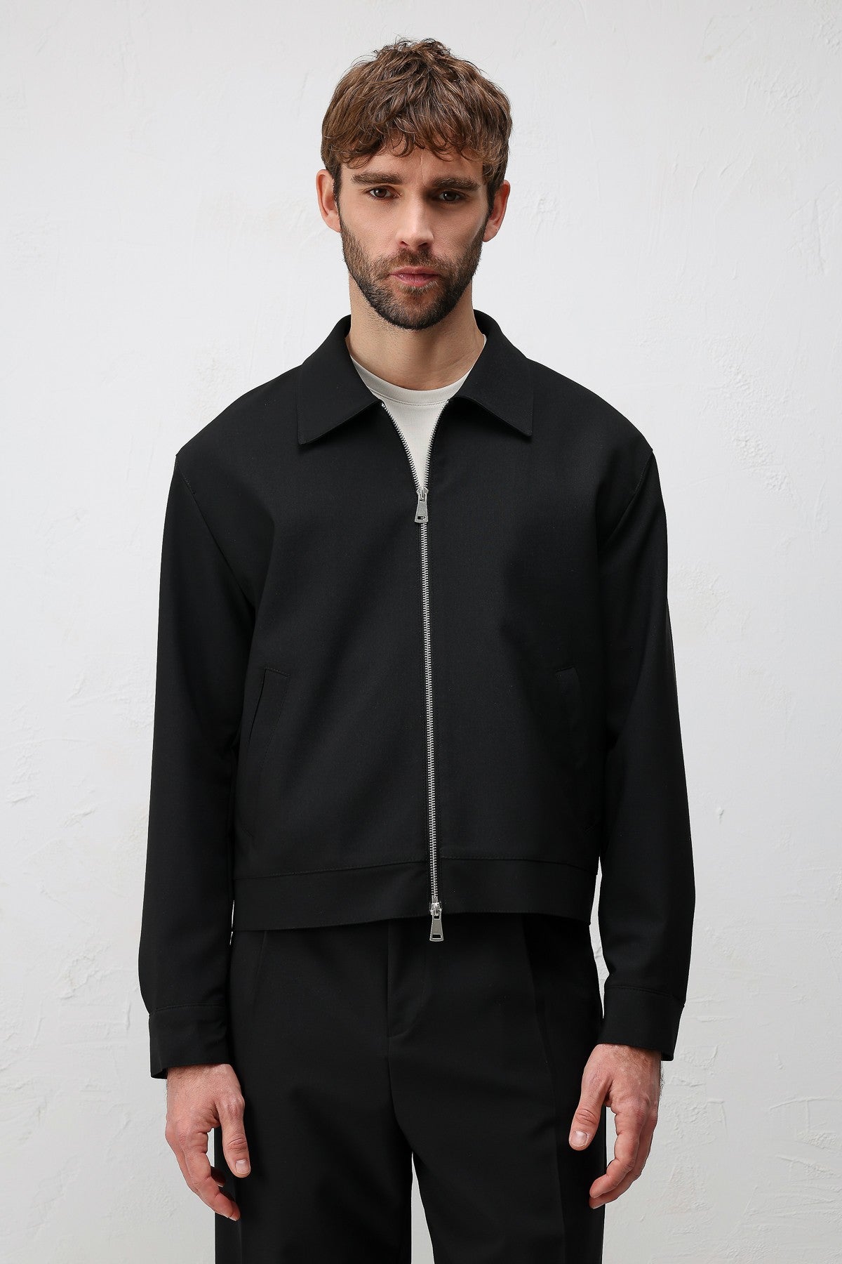 Antioch Relaxed Fit Fermuarlı Erkek Mont
