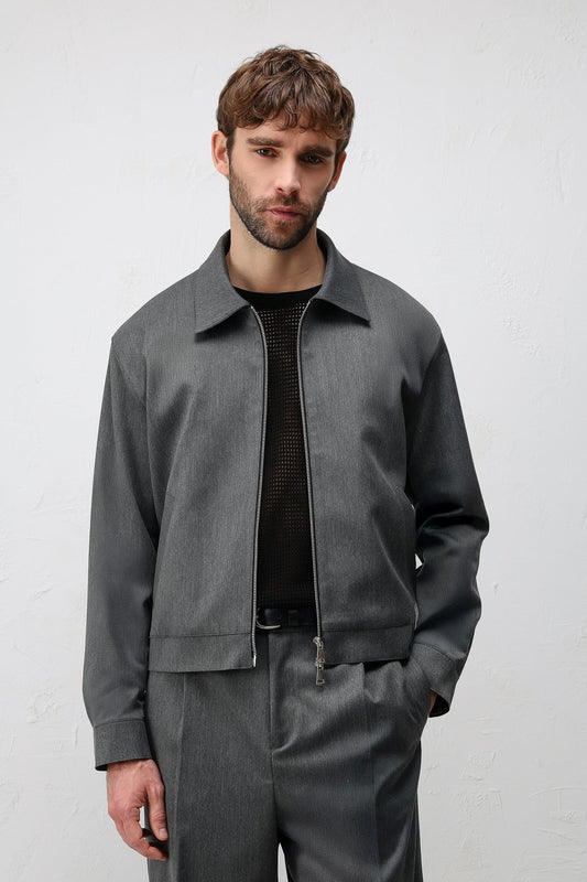Antioch Relaxed Fit Fermuarlı Erkek Mont