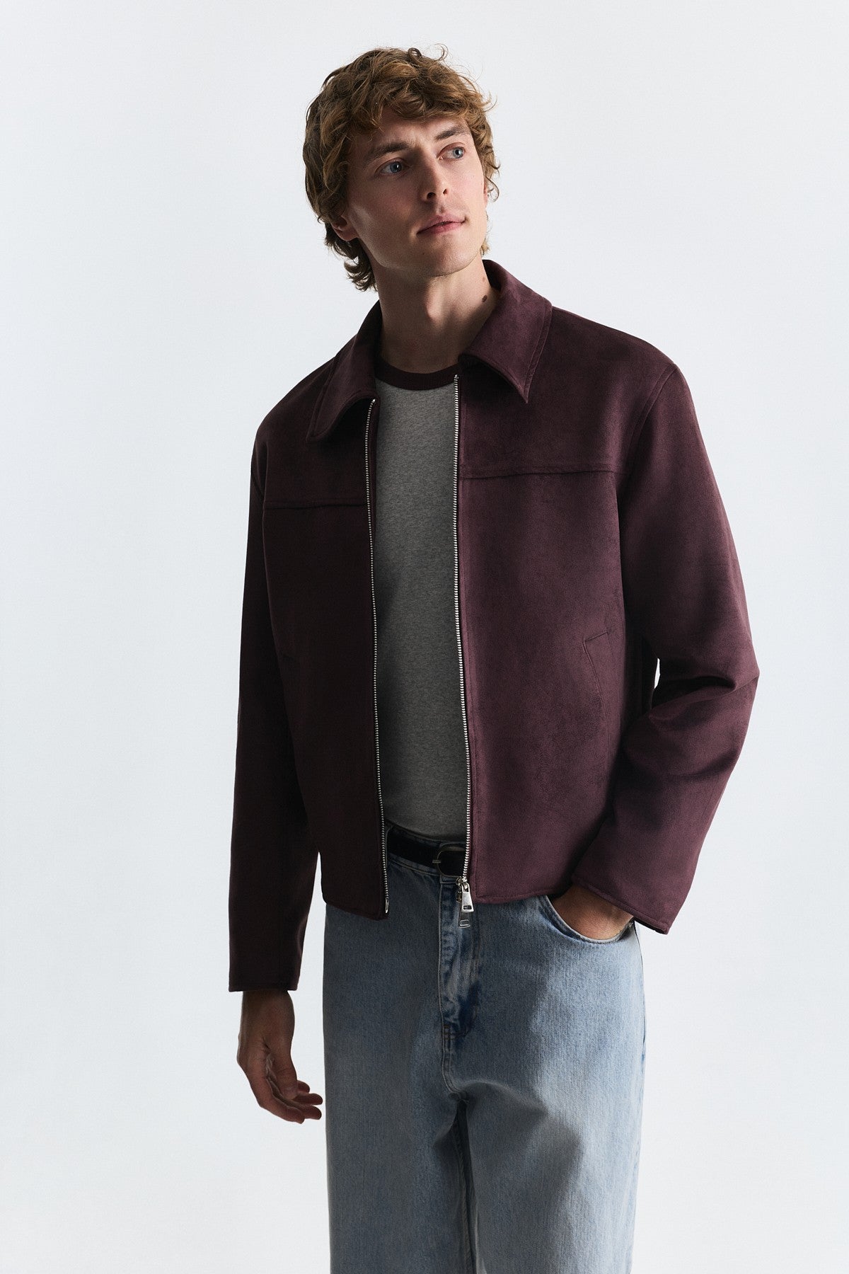 Suni Süet Boxy Fit Mont