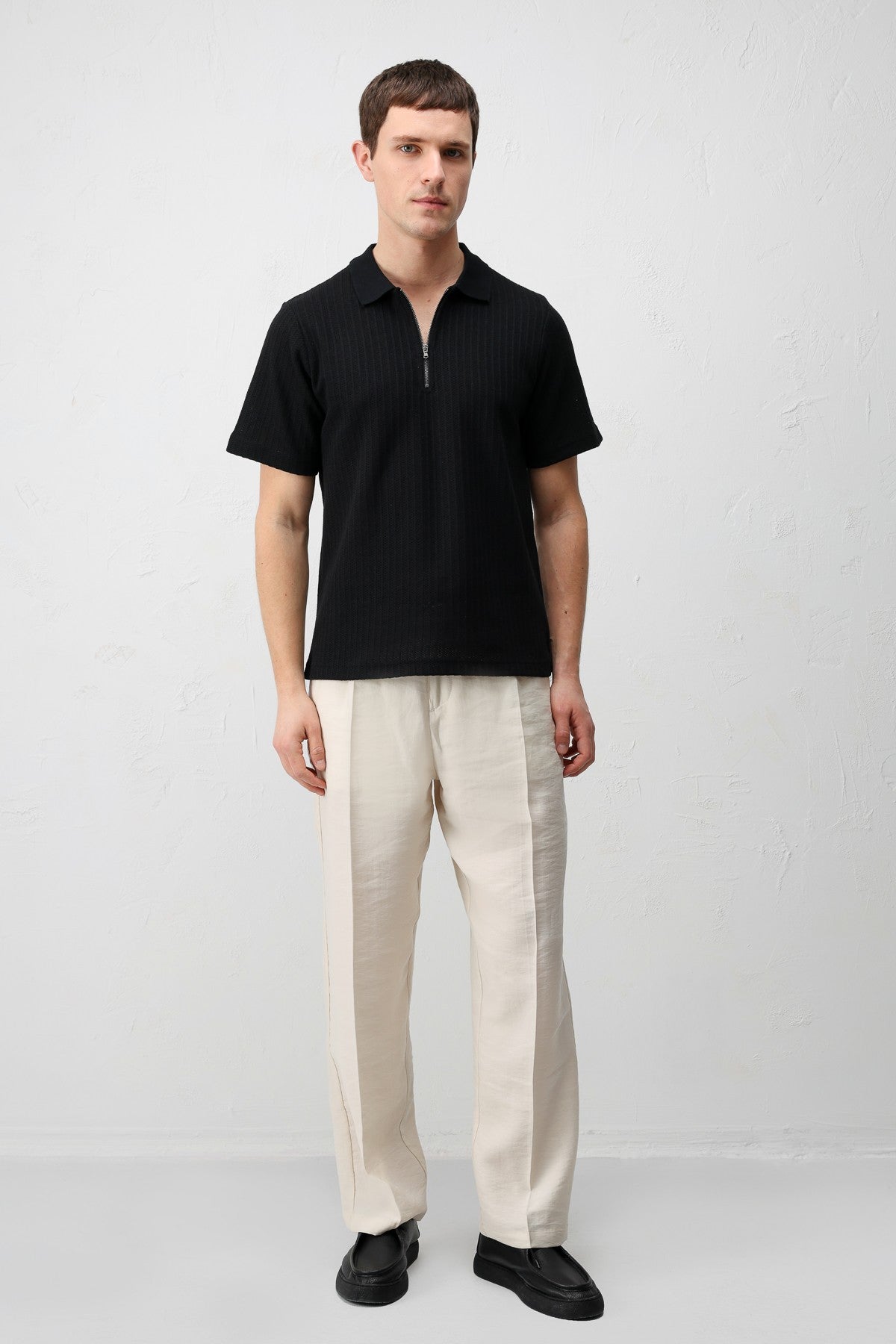 Antioch Dokulu Örme Polo Yaka Erkek T-Shirt