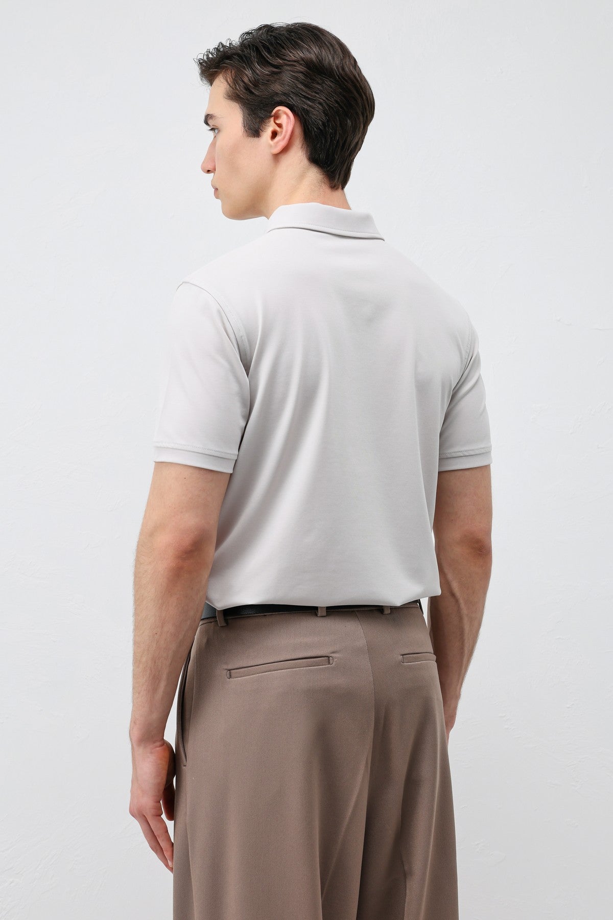 Lyocell Karışımlı Polo Yaka Erkek T-Shirt