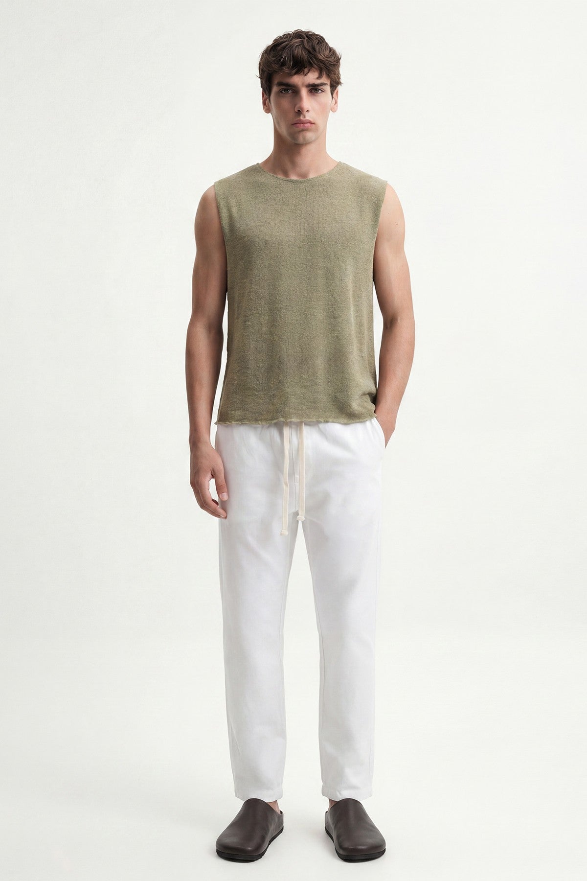 Relax Fit Dokulu Kolsuz T-shirt