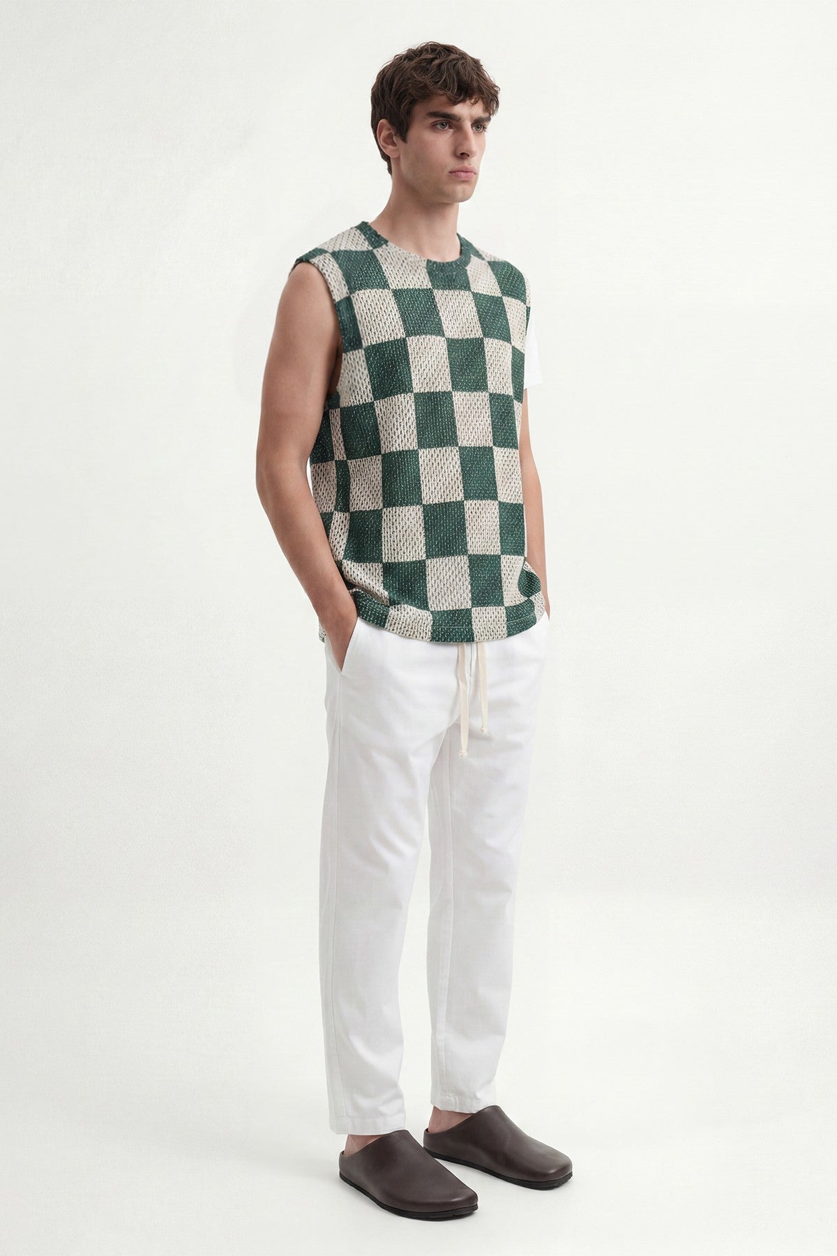 Kareli Kolsuz T-Shirt