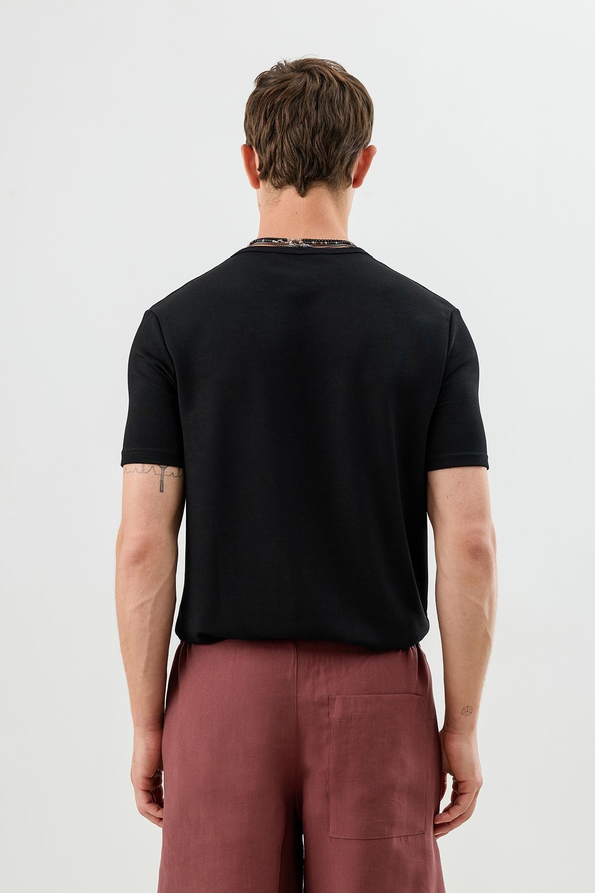 Pamuklu Düğmeli Yaka T-shirt