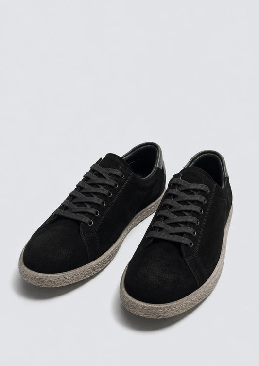 Kontrast Tabanlı %100 Süet Sneaker