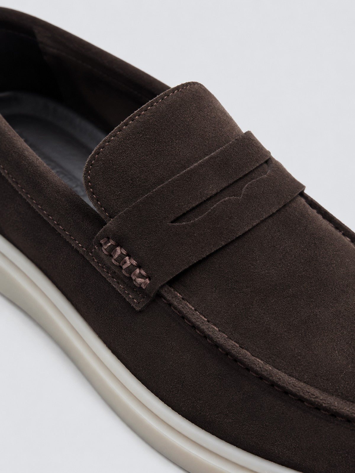 Kalın Tabanlı %100 Süet Loafer