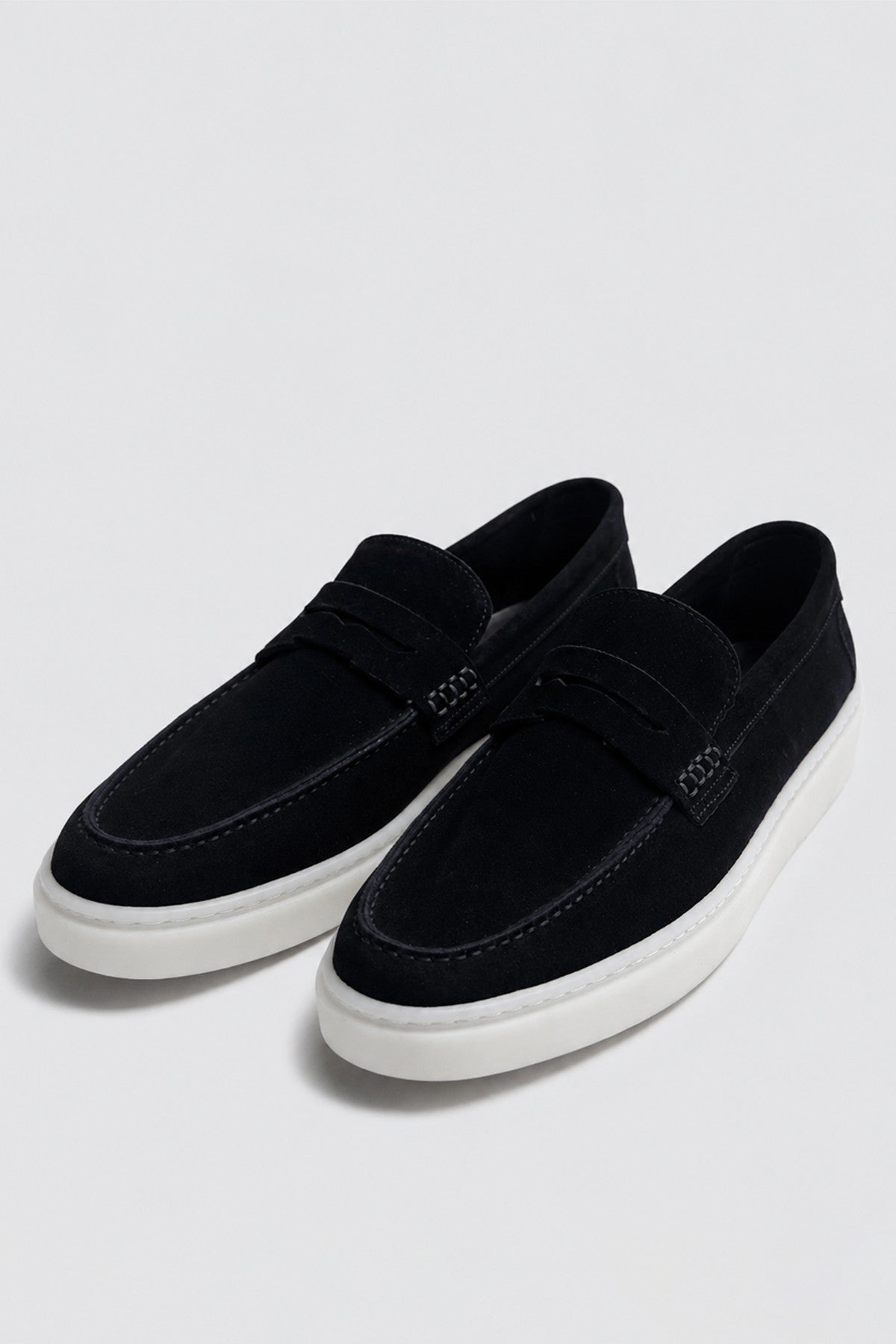 Kalın Tabanlı %100 Süet Loafer