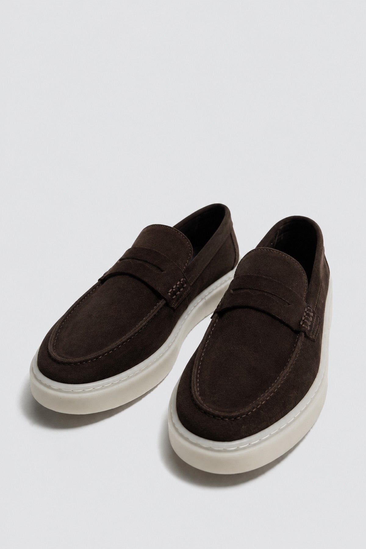 Kalın Tabanlı %100 Süet Loafer