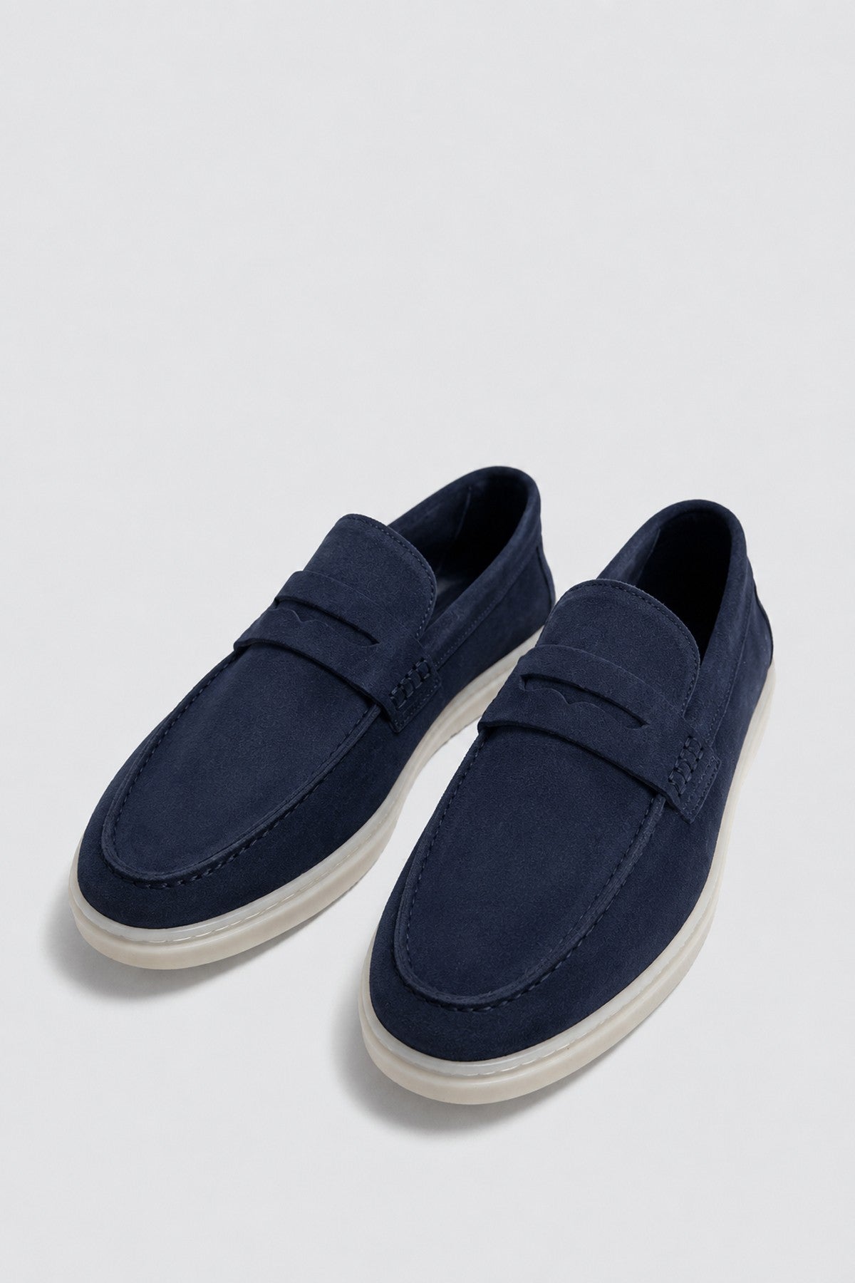 Kalın Tabanlı %100 Süet Loafer
