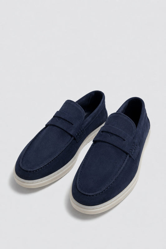 Kalın Tabanlı %100 Süet Loafer