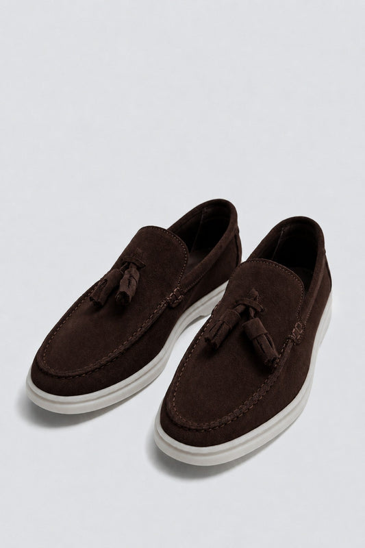 Püsküllü %100 Süet Loafer