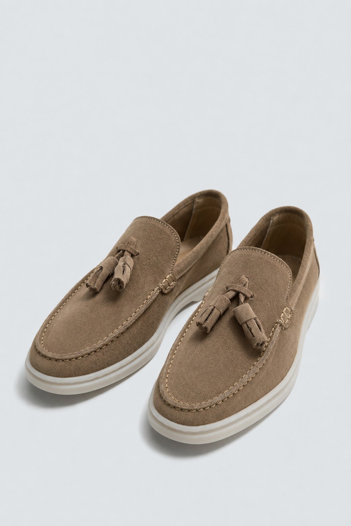 Püsküllü %100 Süet Loafer