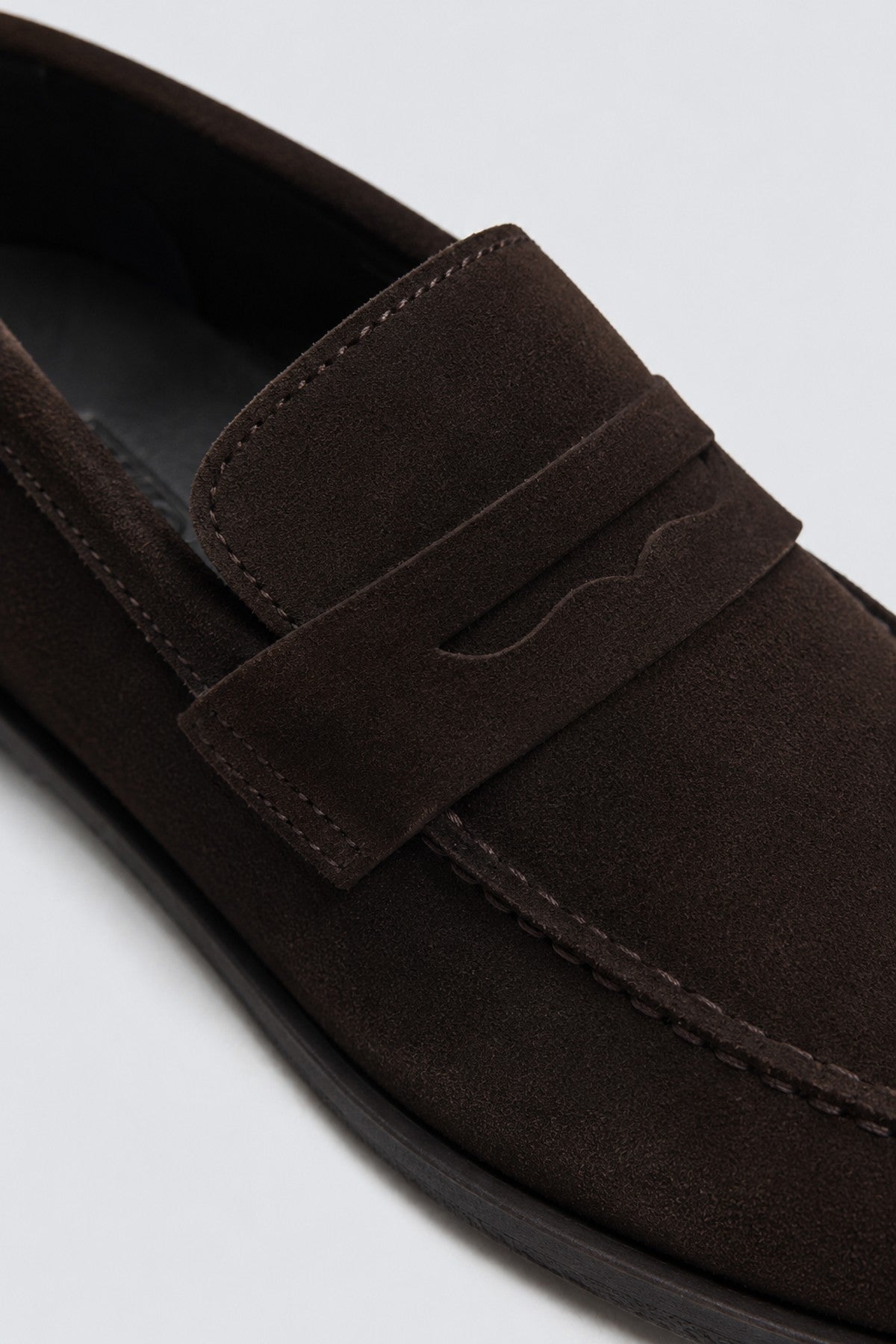 %100 Süet İnce Taban Loafer