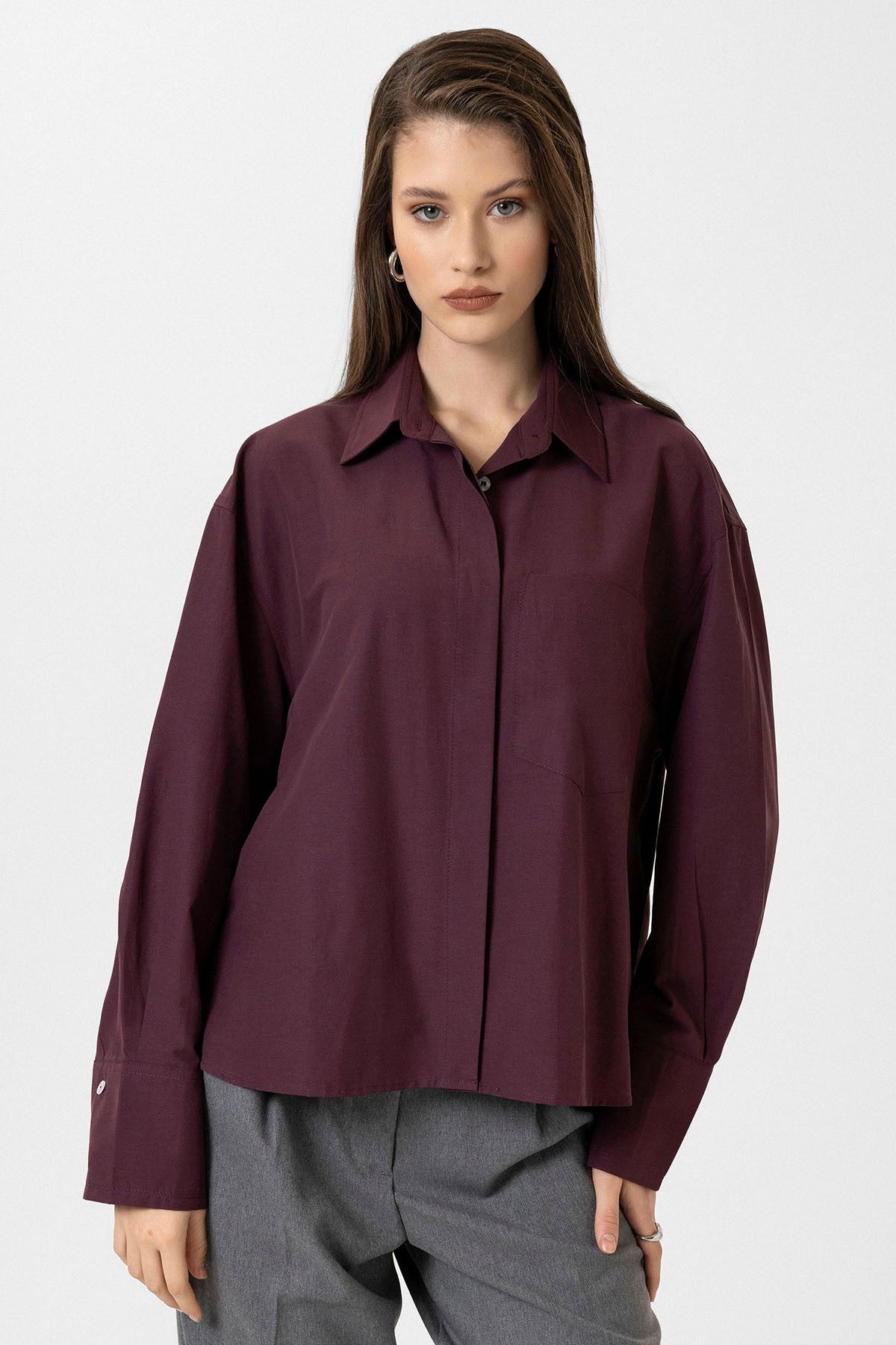 Antioch Kadın Basic Poplin Gömlek