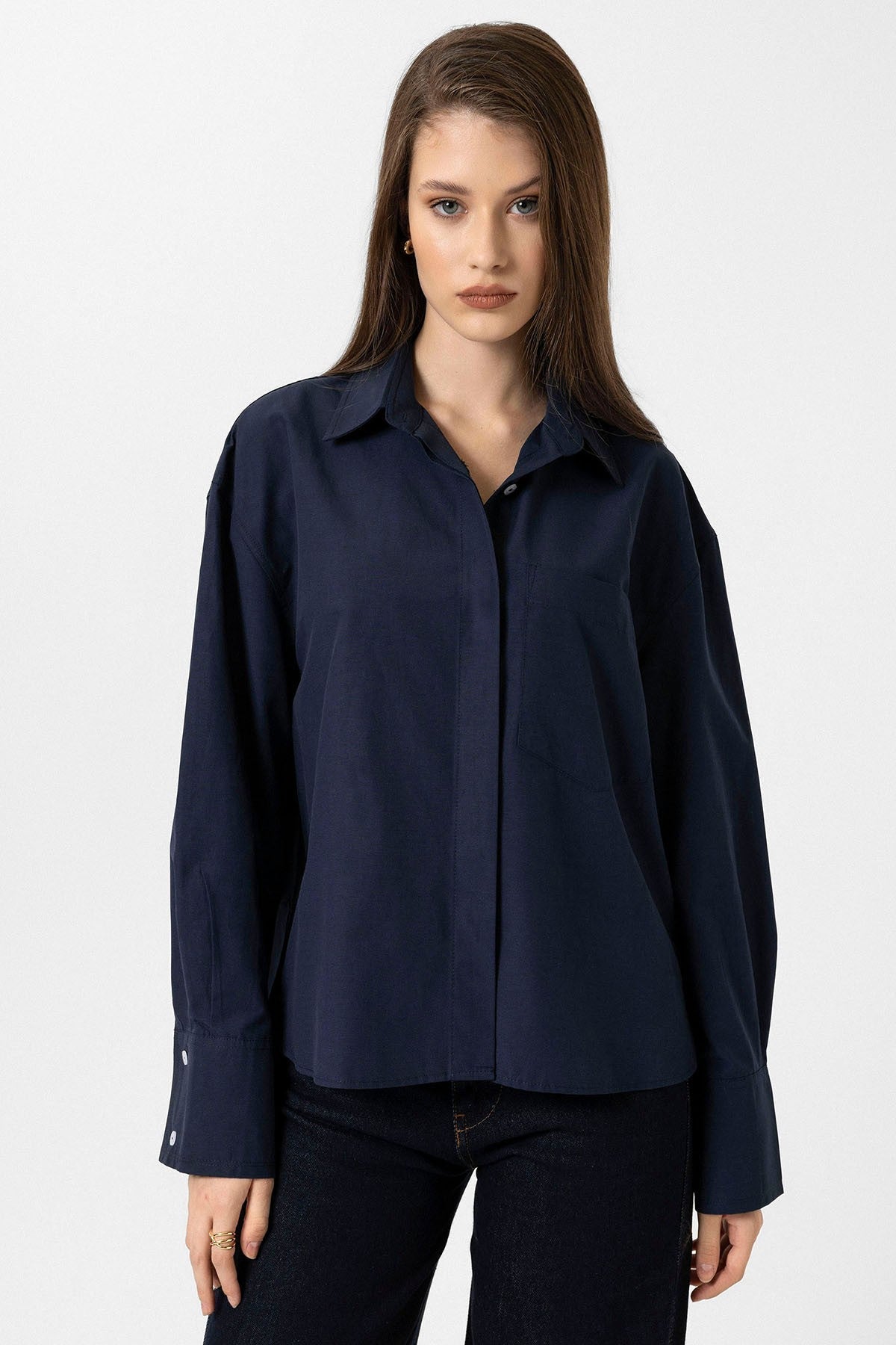 Antioch Kadın Basic Poplin Gömlek
