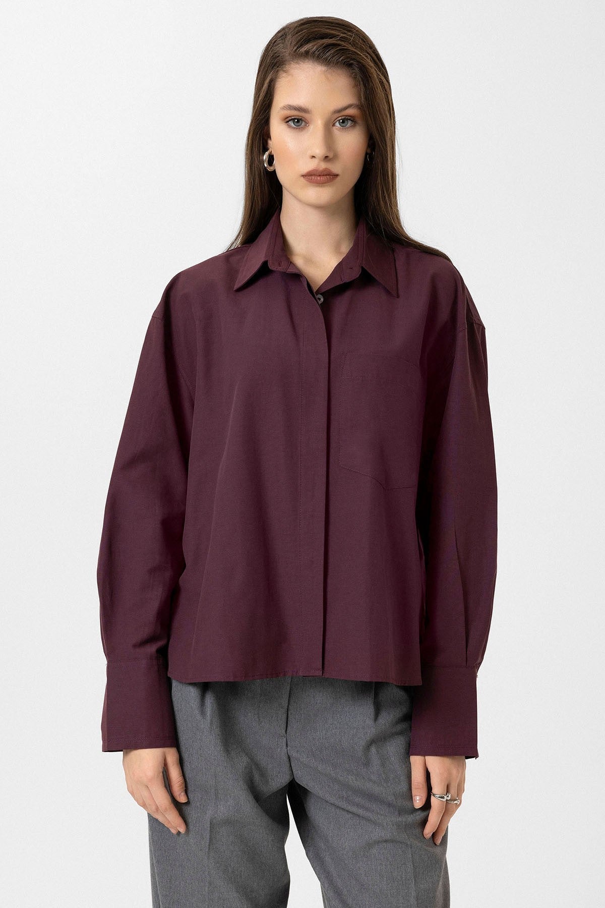 Antioch Kadın Basic Poplin Gömlek