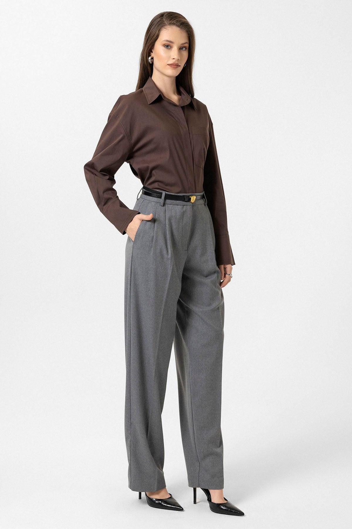 Antioch Kadın Basic Oversize Gömlek