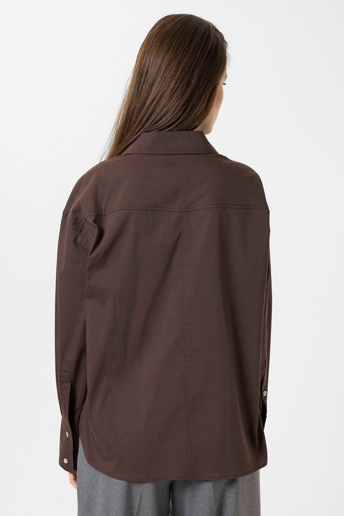 Antioch Kadın Basic Oversize Gömlek