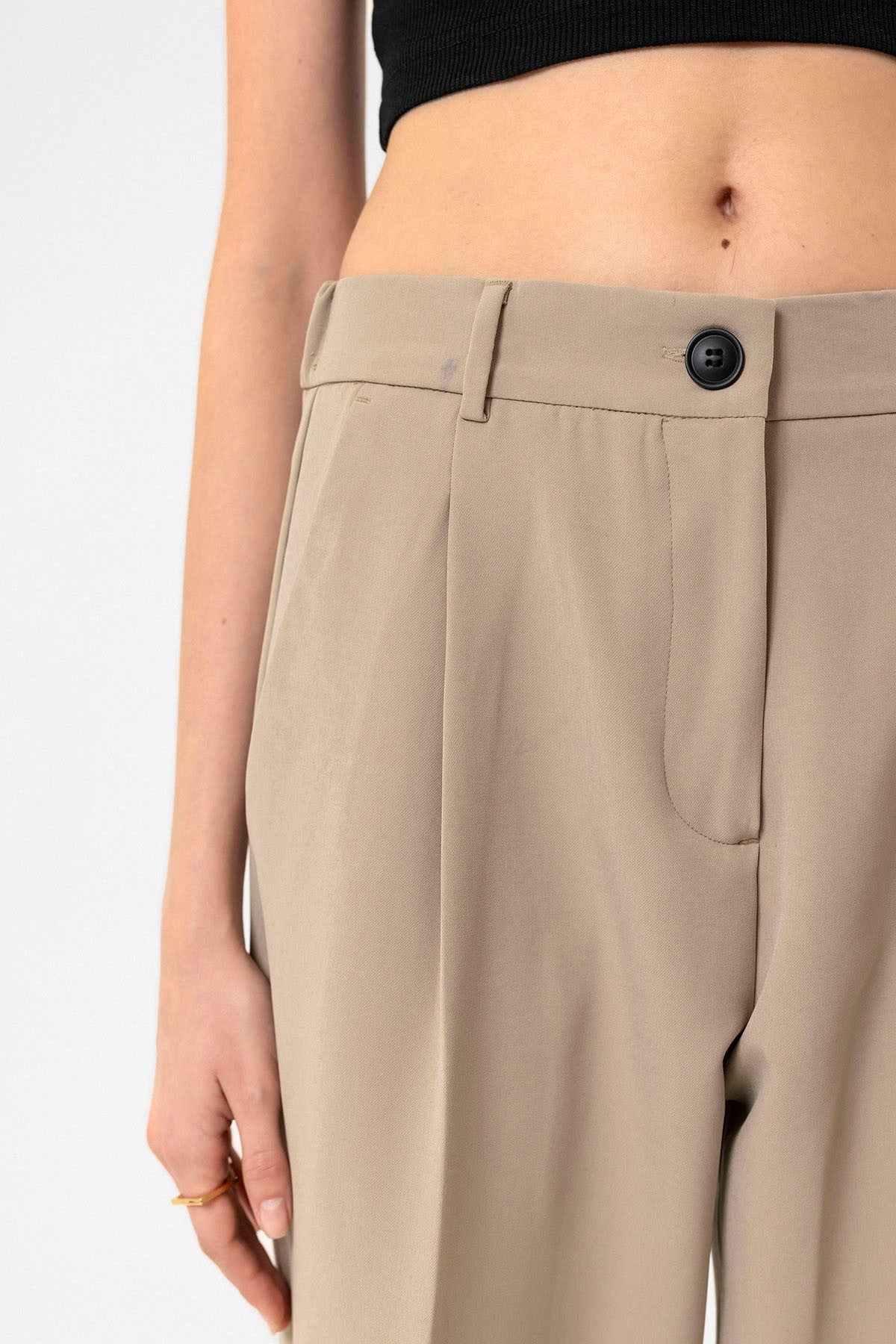 Antioch Kadın Yüksek Bel Straight Fit Kısa Pantolon