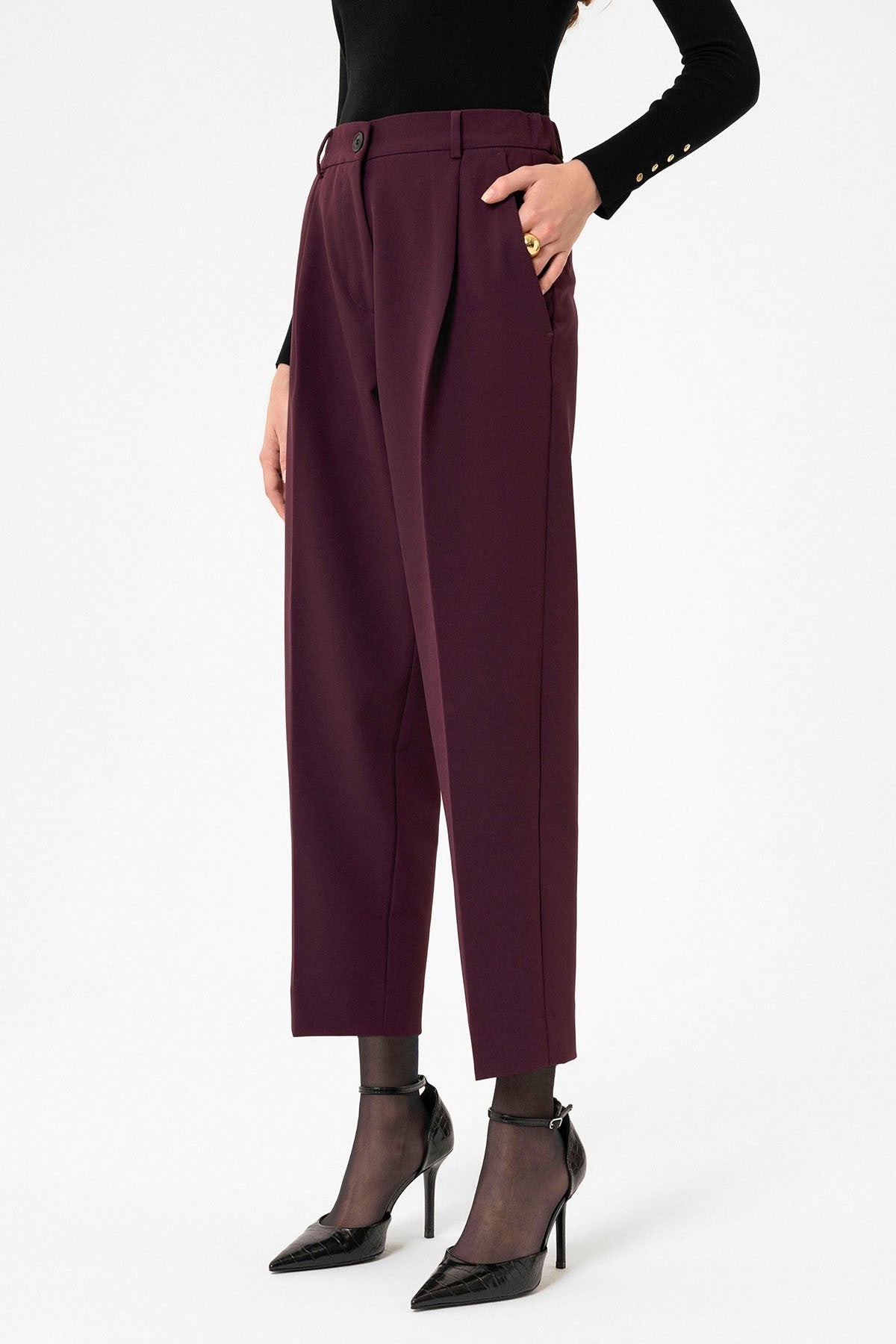 Antioch Kadın Yüksek Bel Straight Fit Kısa Pantolon