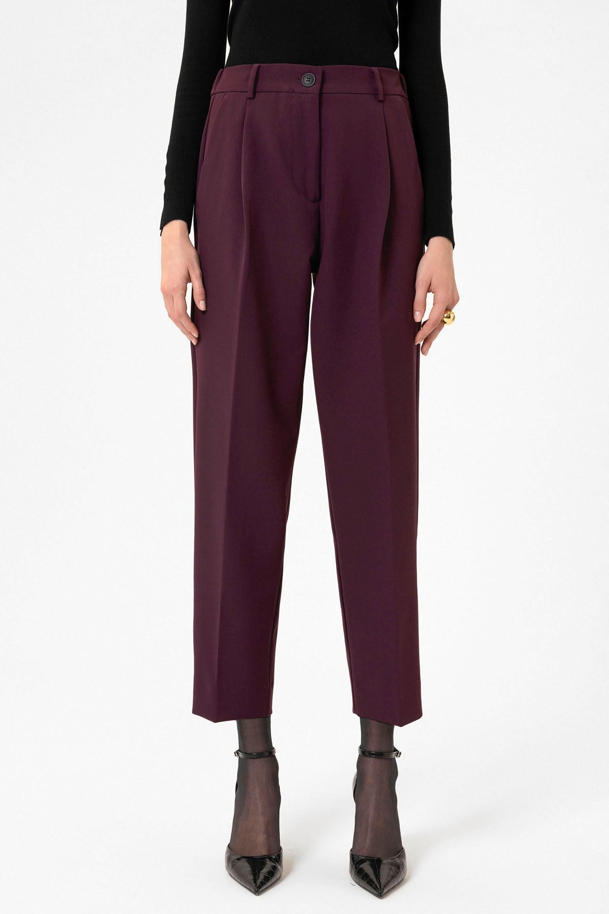 Antioch Kadın Yüksek Bel Straight Fit Kısa Pantolon