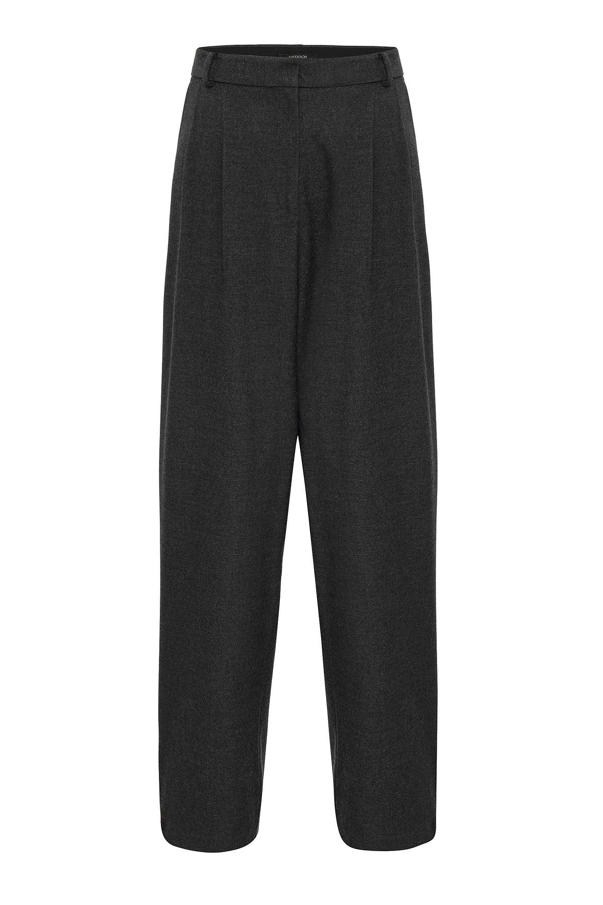 Kadın Yüksek Bel Pens Detaylı Straight Fit Pantolon