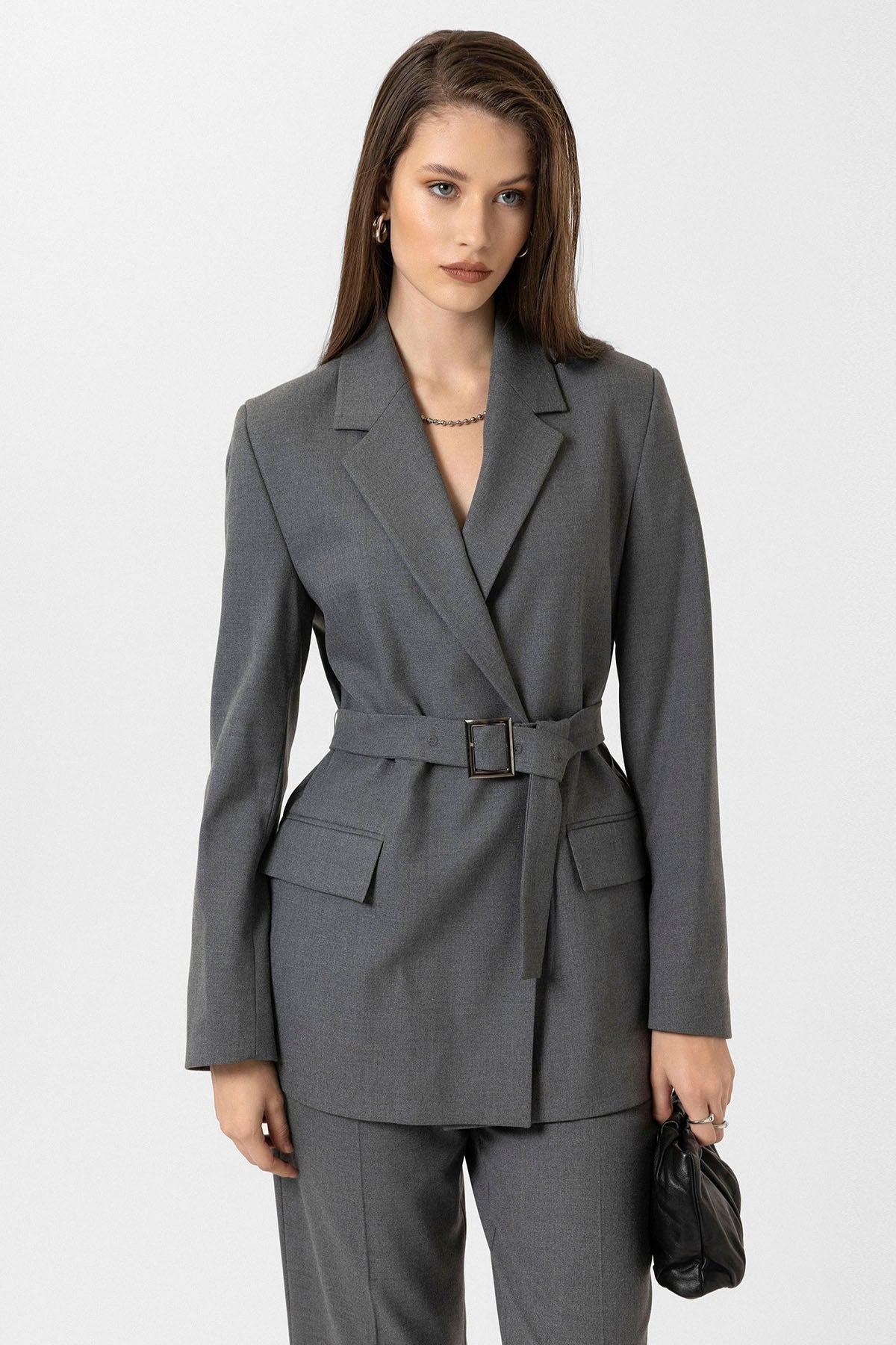 Antioch Kadın Kemerli Blazer Ceket