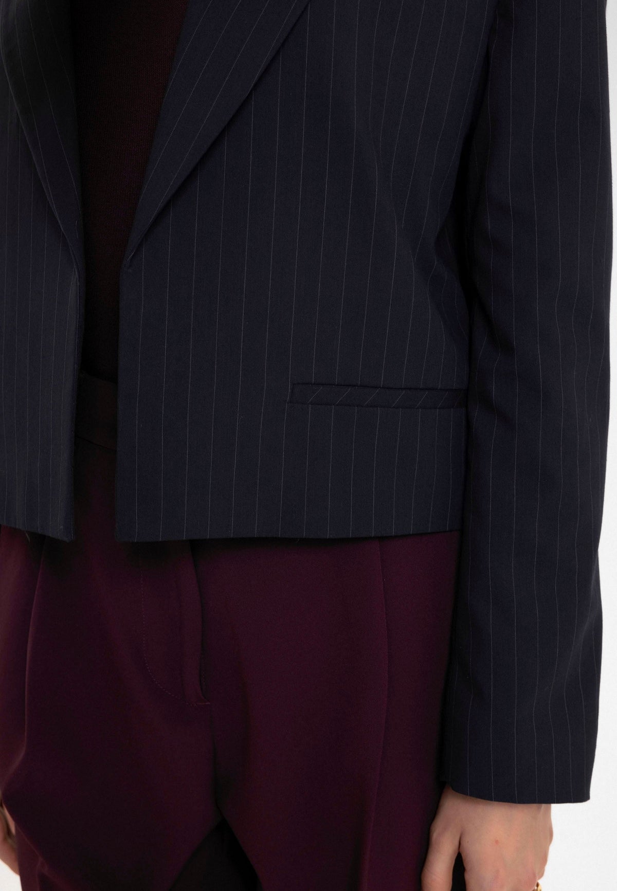 Antioch Relax Fit Düğmesiz Crop Kadın Blazer Ceket