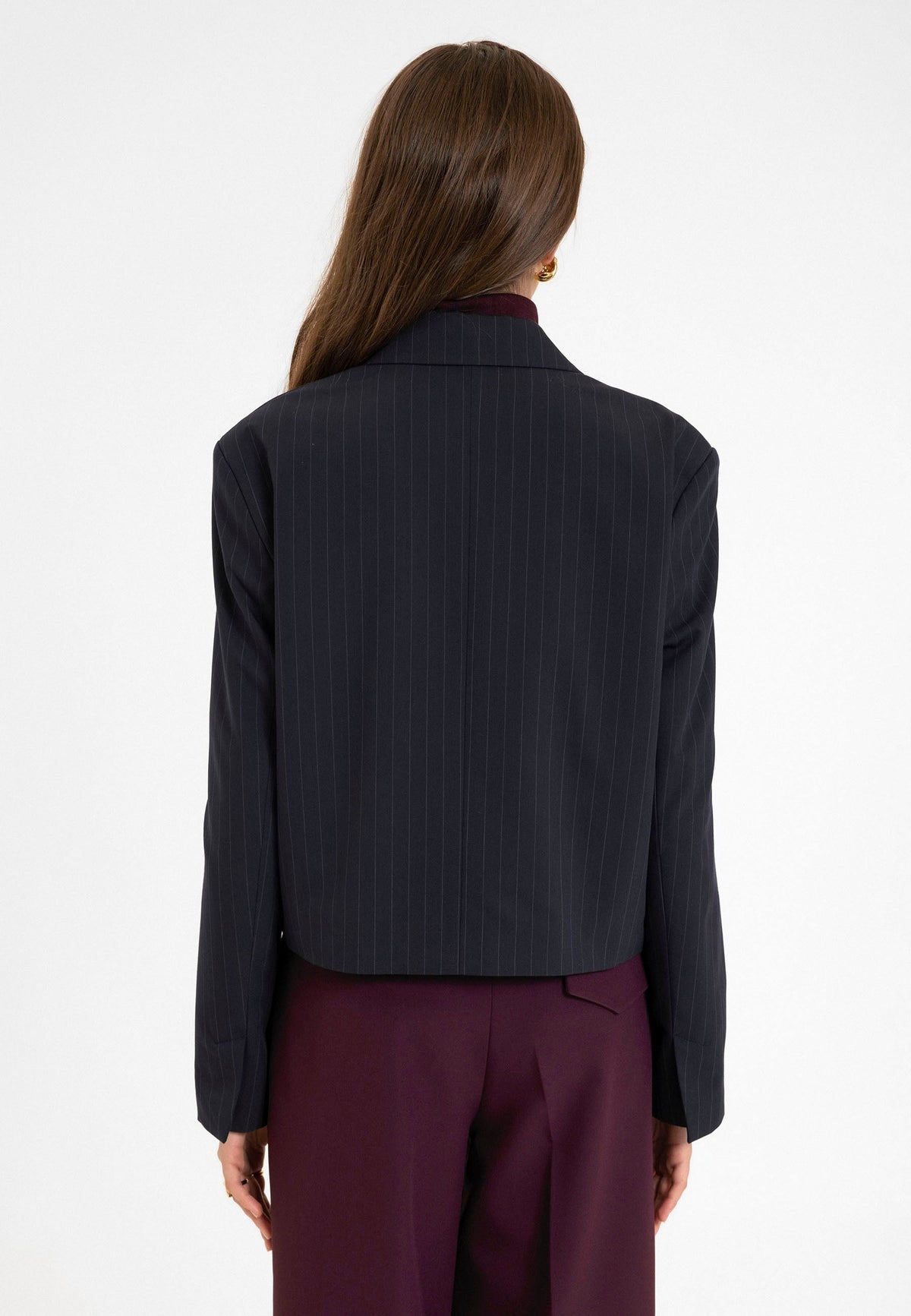 Antioch Relax Fit Düğmesiz Crop Kadın Blazer Ceket