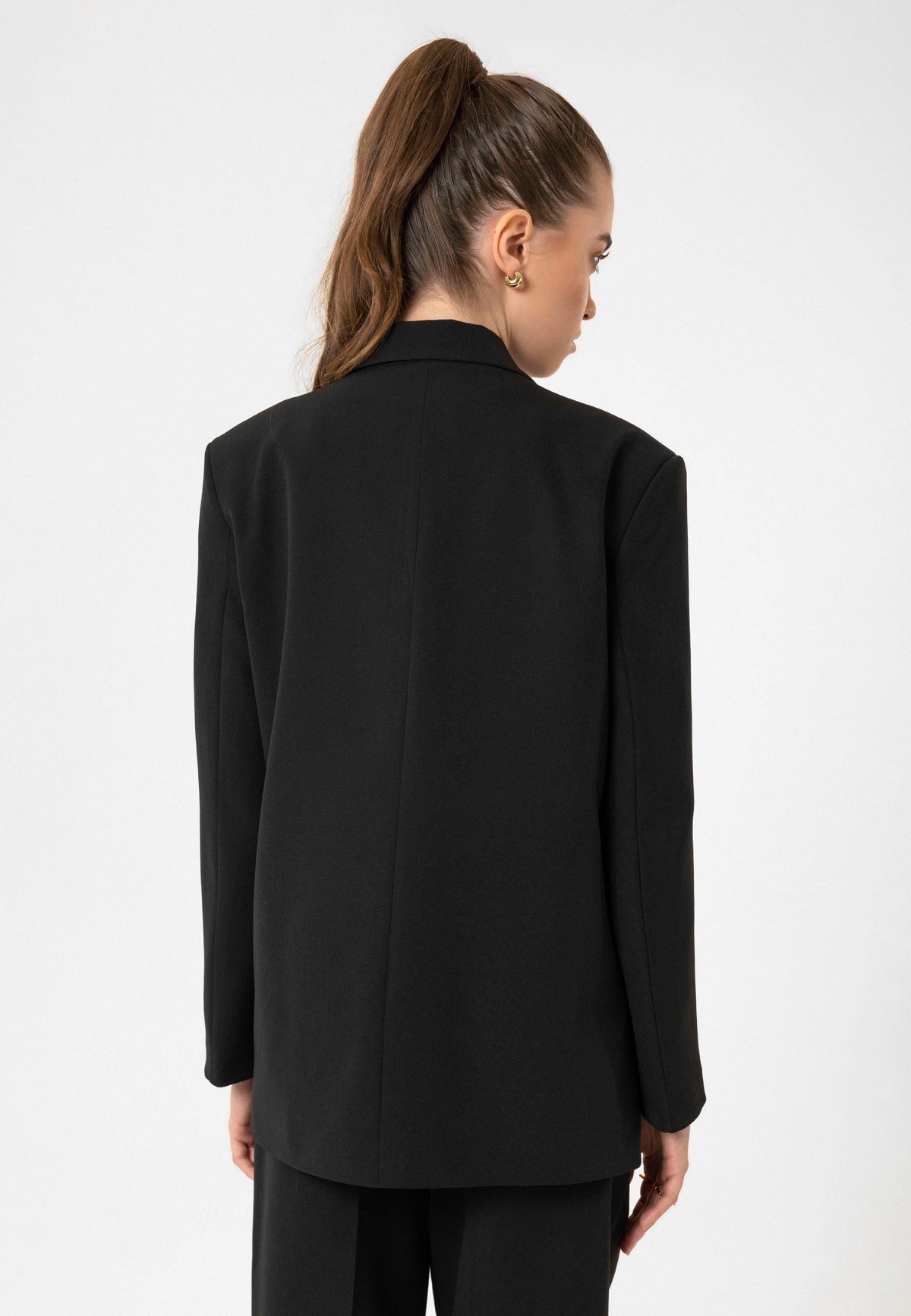 Antioch Kadın Kruvaze Kapama Oversize Blazer Ceket