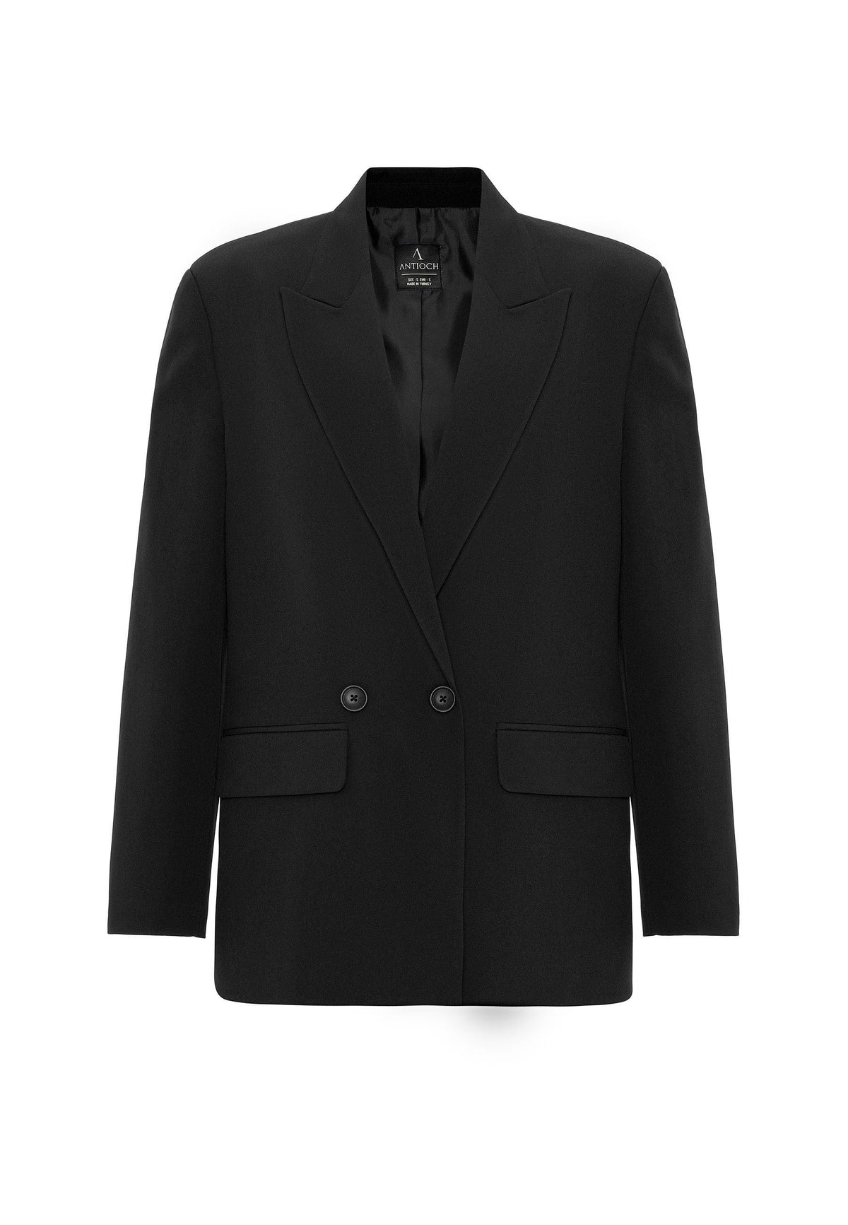 Antioch Kadın Kruvaze Kapama Oversize Blazer Ceket