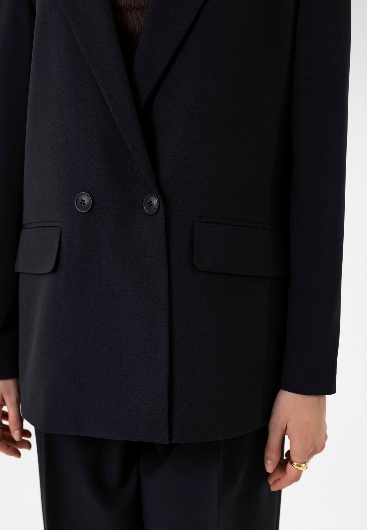 Antioch Kadın Kruvaze Kapama Oversize Blazer Ceket