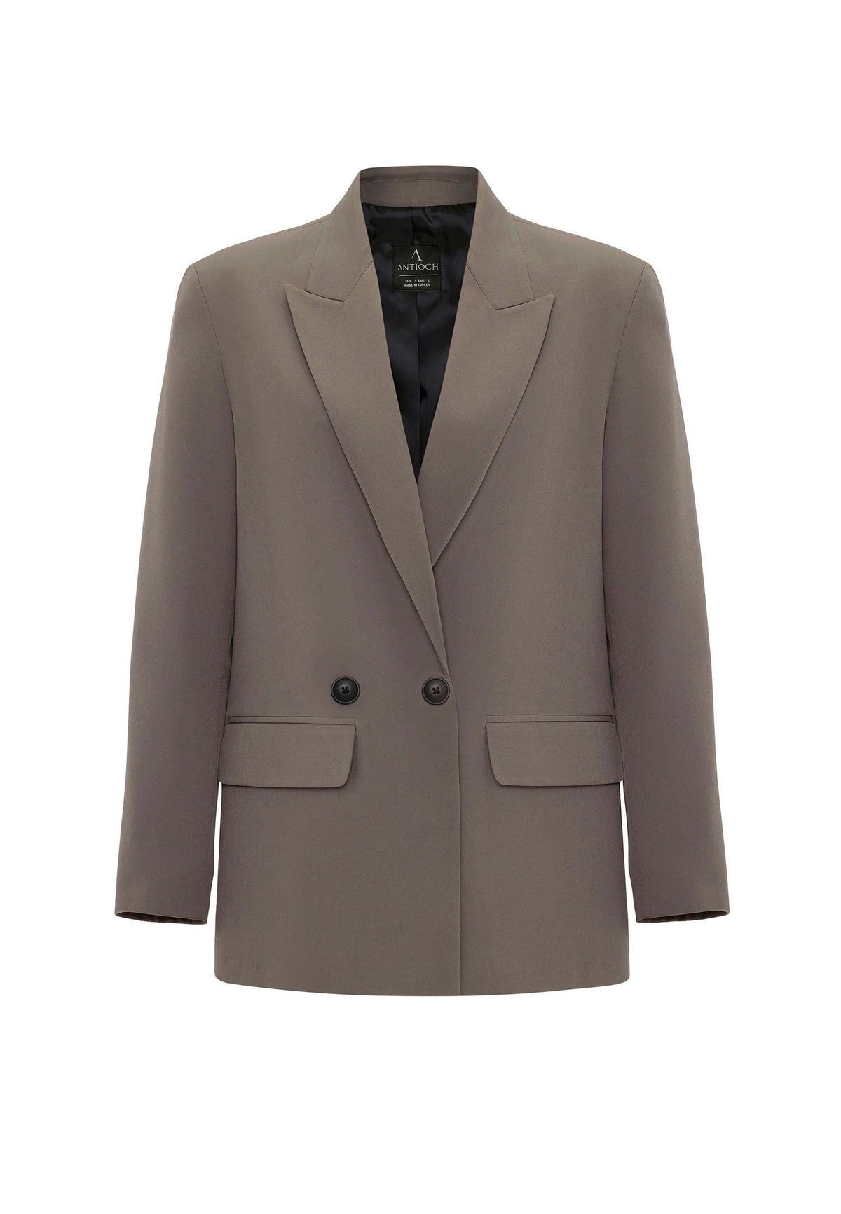 Antioch Kadın Kruvaze Kapama Oversize Blazer Ceket