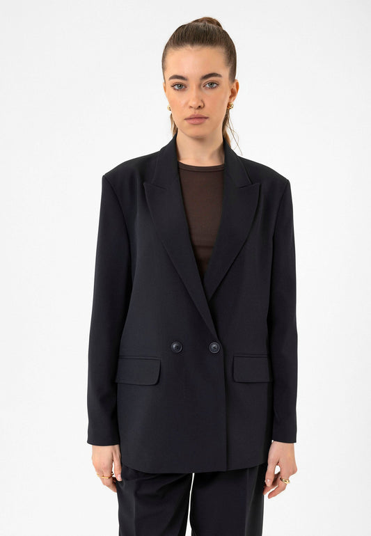 Antioch Kadın Kruvaze Kapama Oversize Blazer Ceket