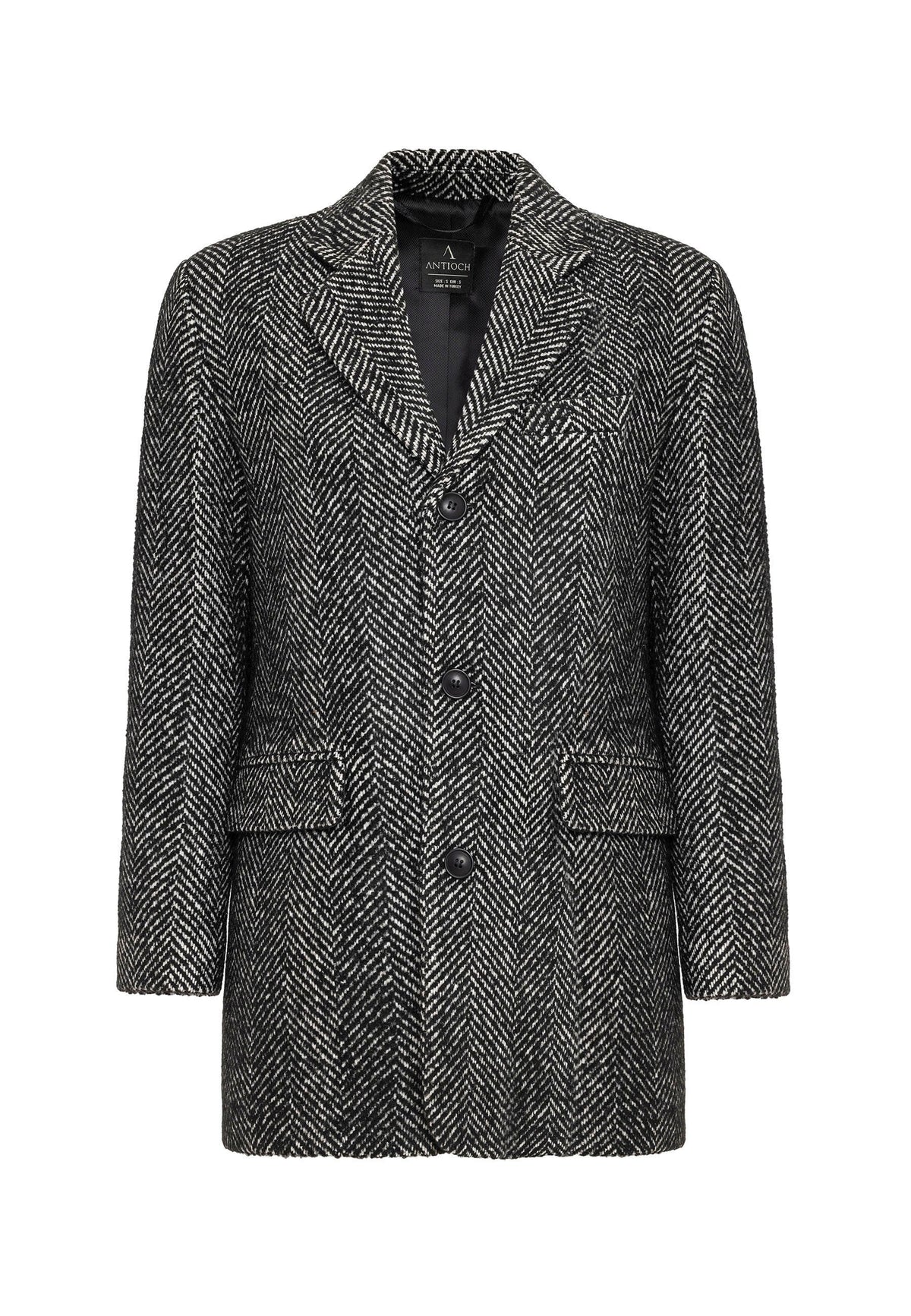 Antioch Kadın Balıksırtı Desenli Blazer Ceket