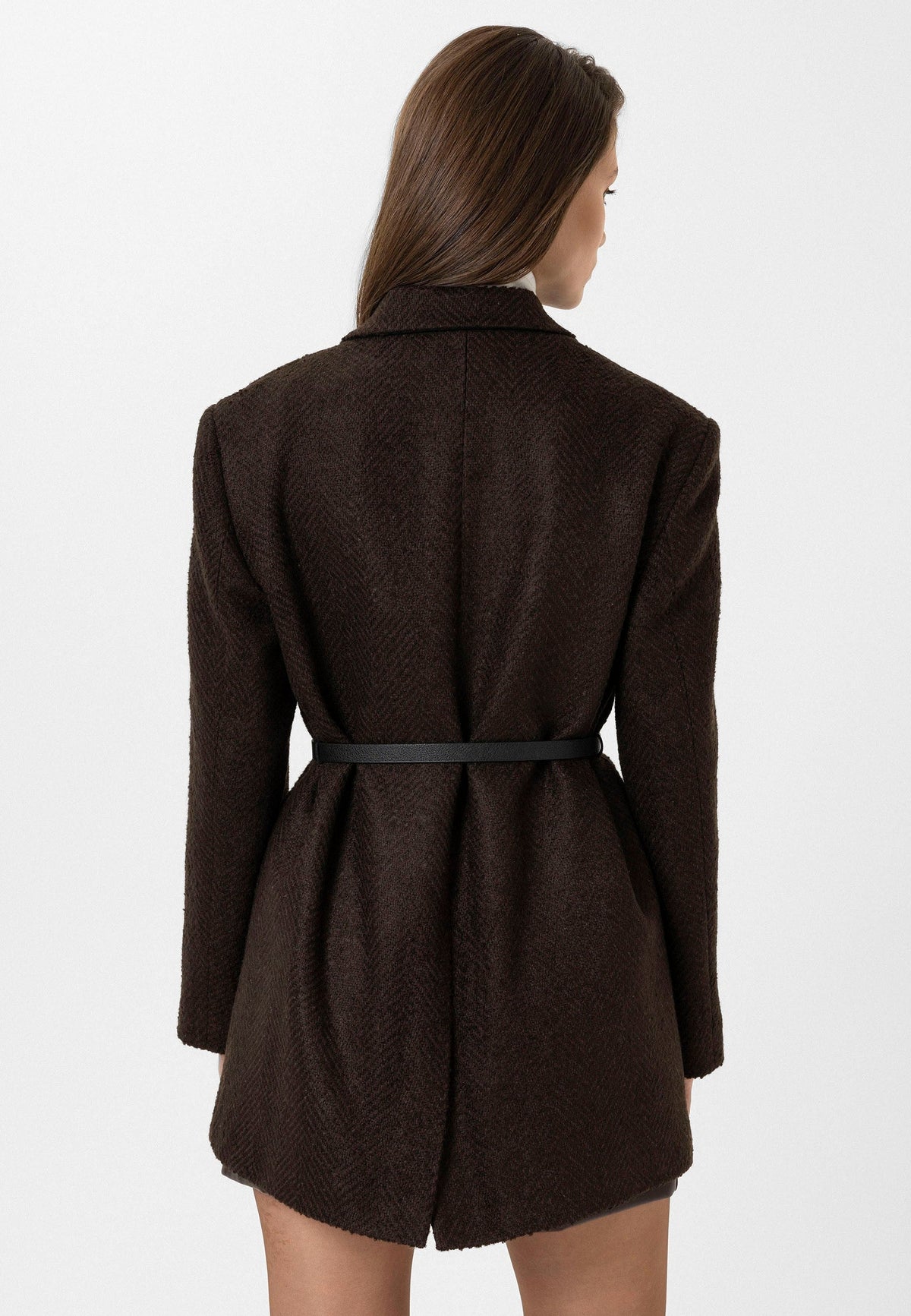 Antioch Kadın Balıksırtı Desenli Blazer Ceket