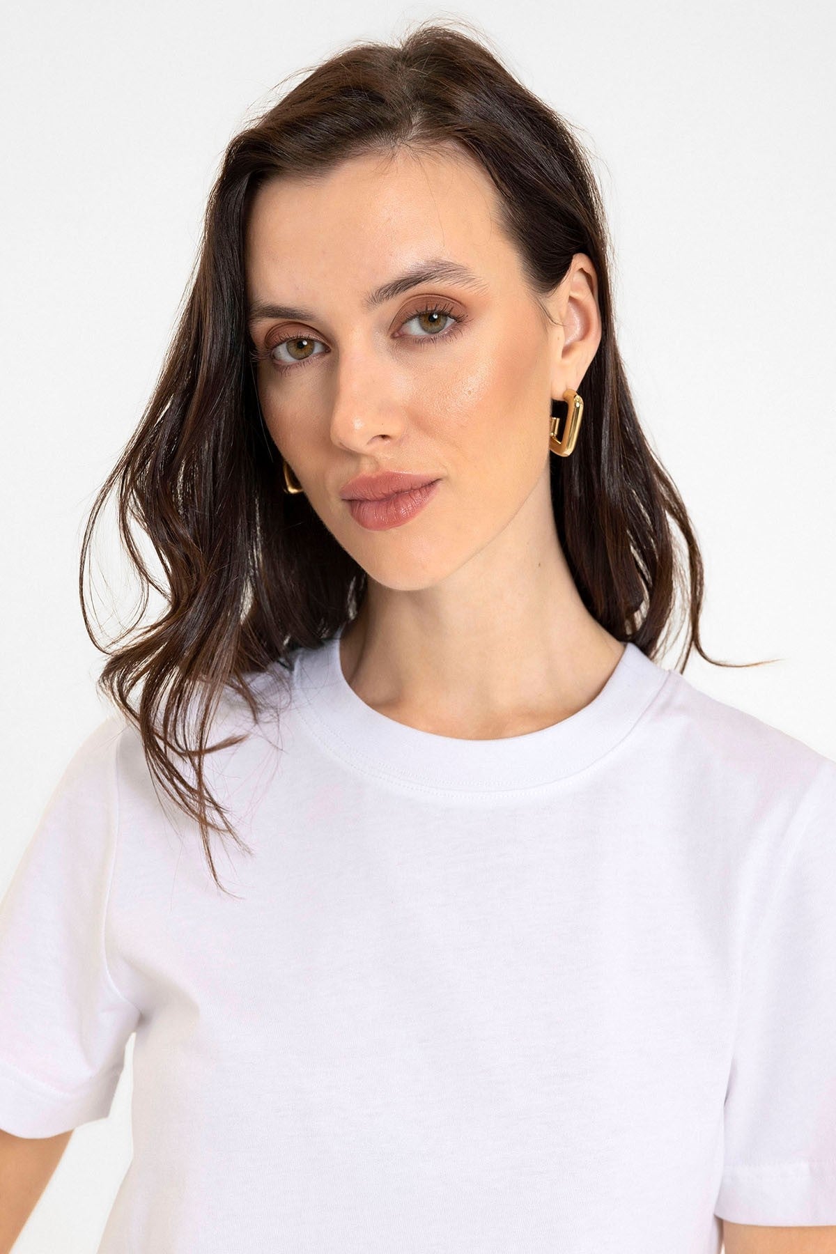 Antioch Kadın Bisiklet Yaka Basic T-Shirt