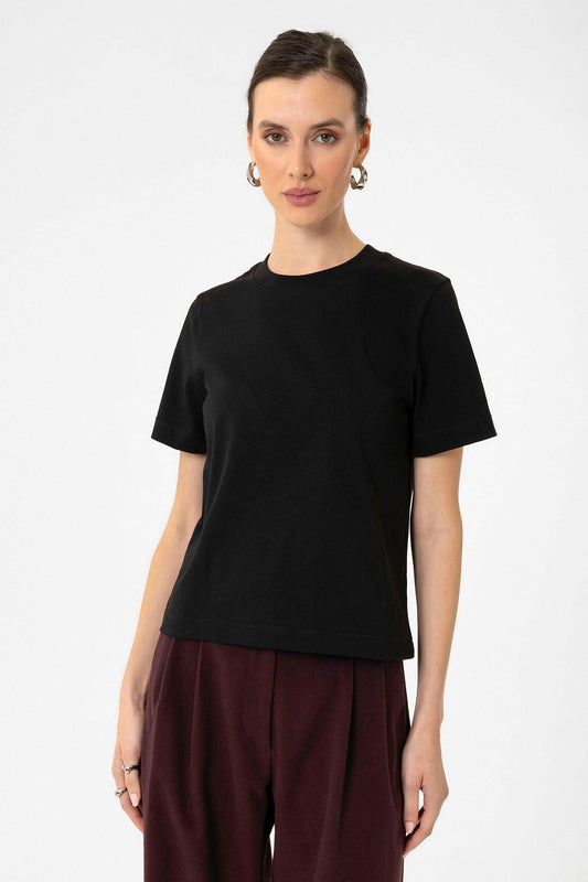 Antioch Kadın Bisiklet Yaka Basic T-Shirt