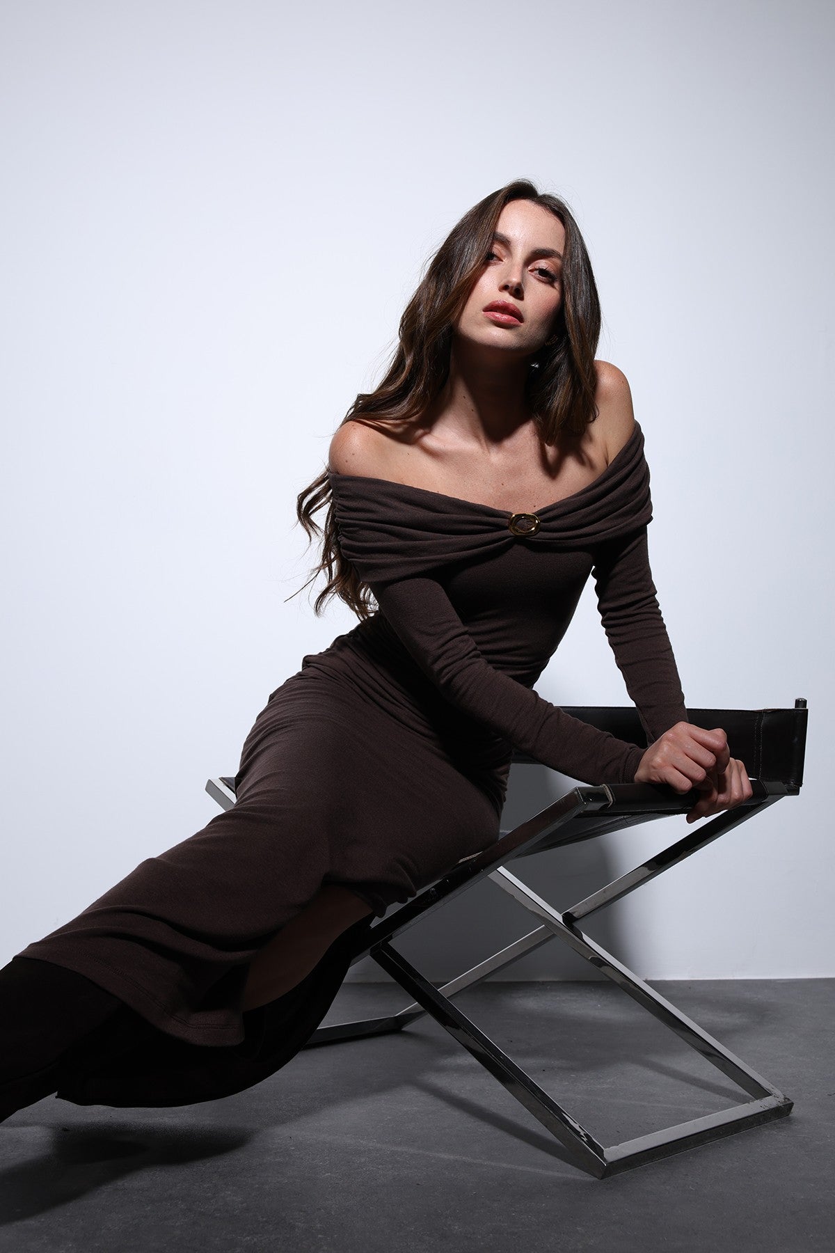 Antioch Drape Detaylı Aksesuarlı Elbise