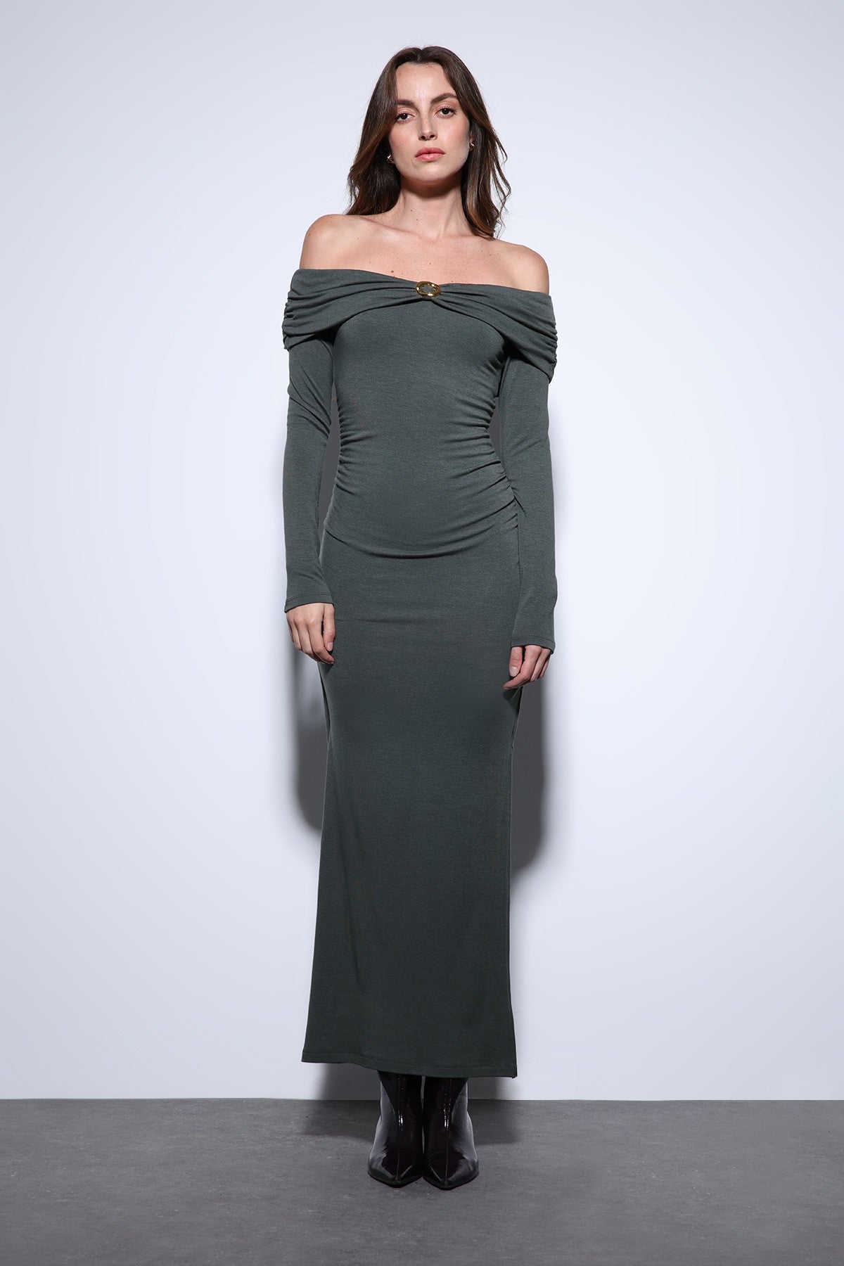 Antioch Drape Detaylı Aksesuarlı Elbise