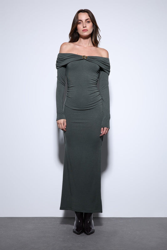 Antioch Drape Detaylı Aksesuarlı Elbise