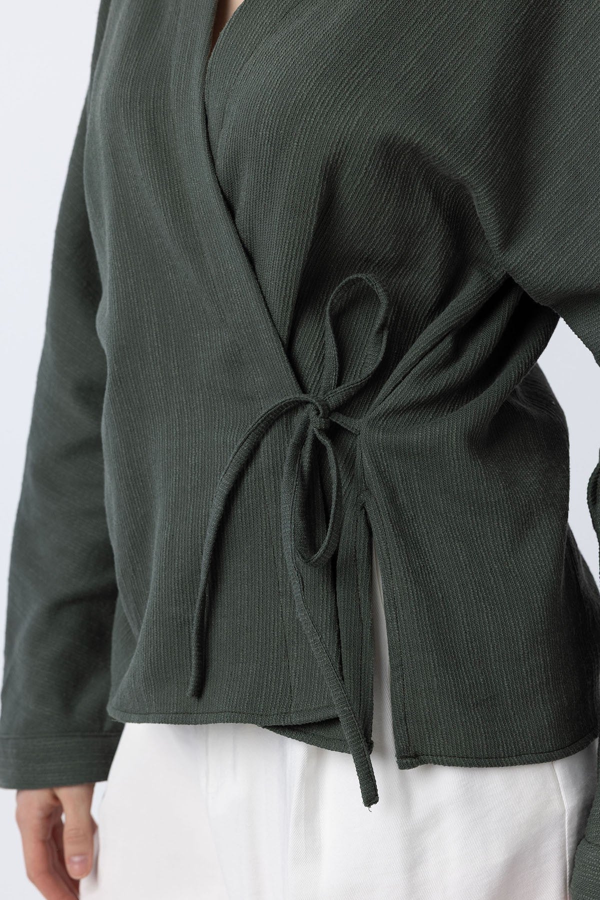 Antioch Bağlamalı Kimono Kadın Gömlek