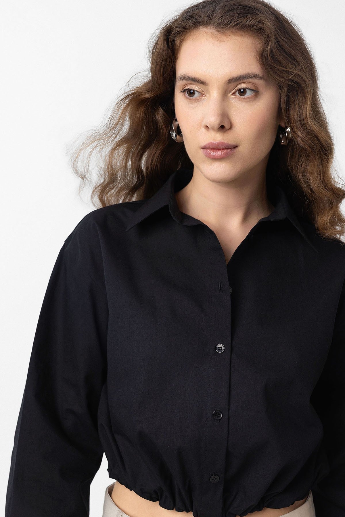 Antioch Crop Poplin Kadın Gömlek