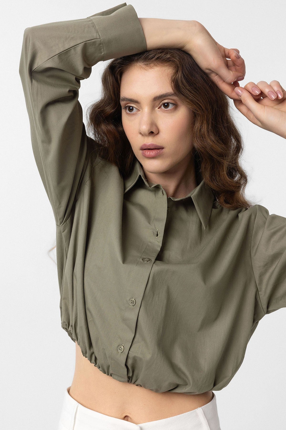 Antioch Crop Poplin Kadın Gömlek