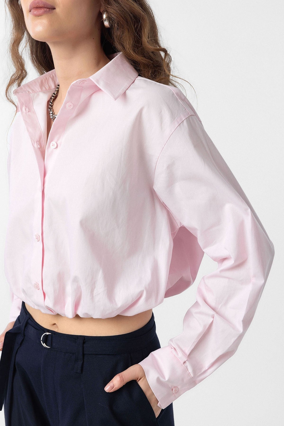 Antioch Crop Poplin Kadın Gömlek