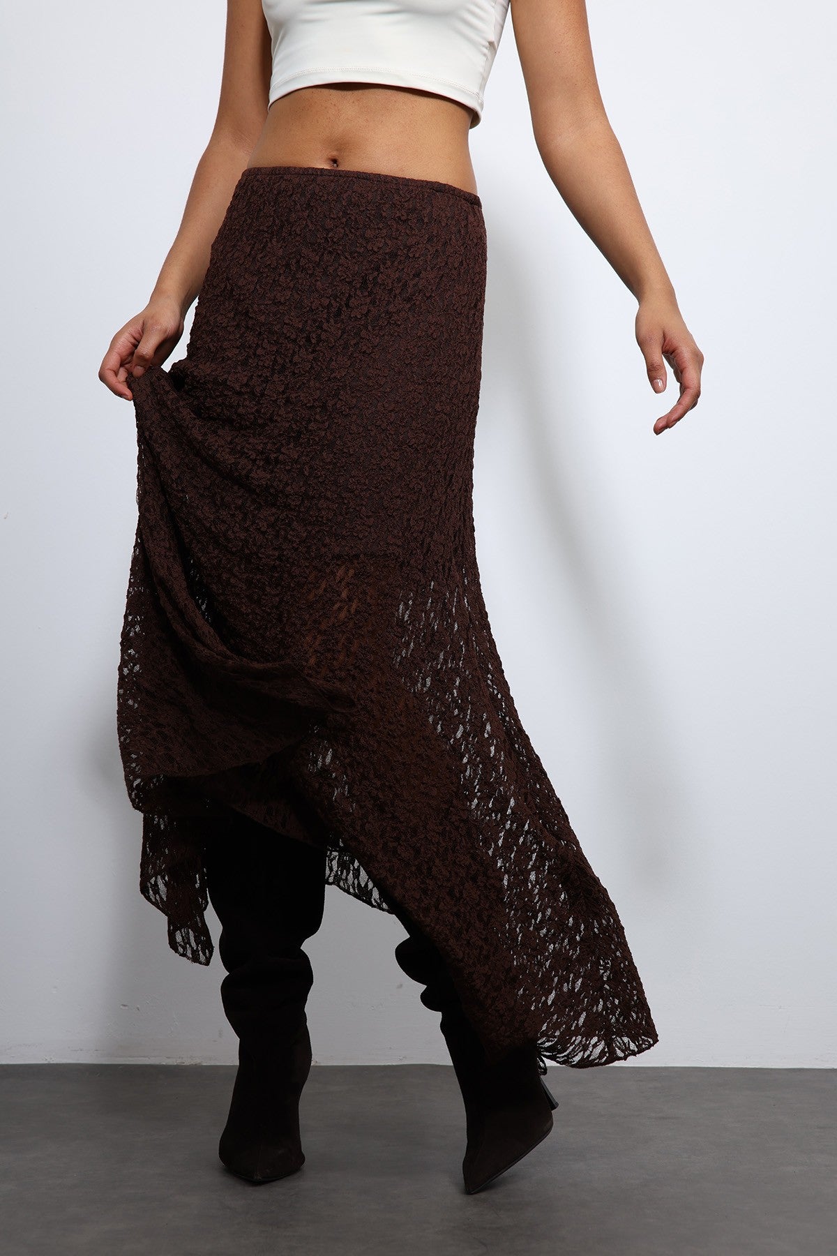 Antioch Dantel Midi Etek