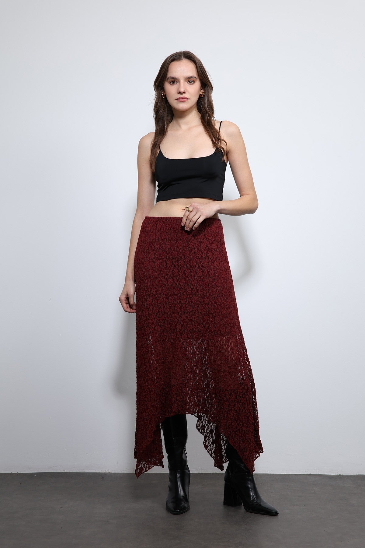 Antioch Dantel Midi Etek